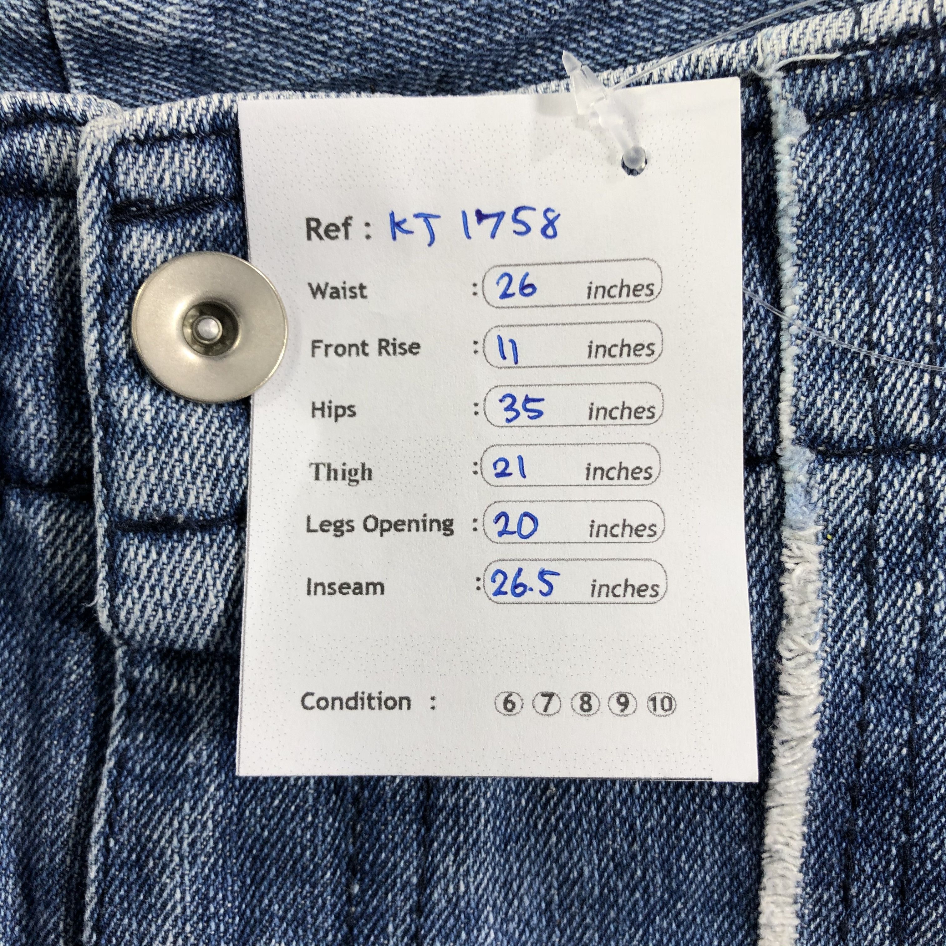 Japanese Brand Japanese Brand Clear Jeans Blue Baggy Cropped Denim KJ1758 Size 26" / US 2 / IT 38 - 12 Thumbnail