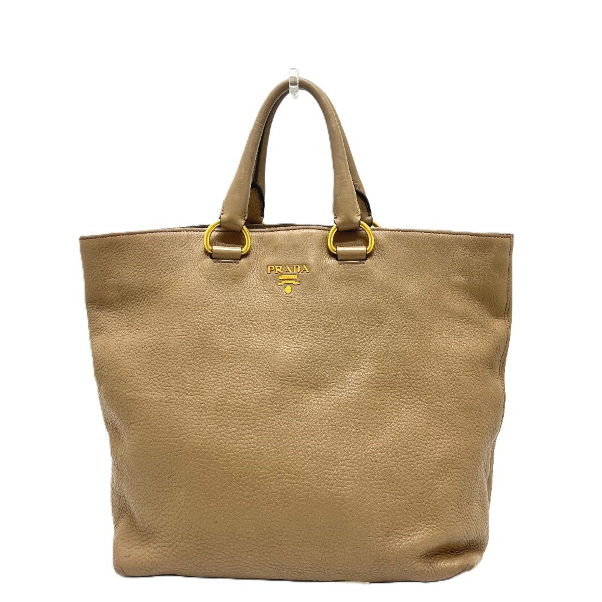 Prada Prada Crimson Stripe Handbag Tote Bag BR3994 Brown Nylon 