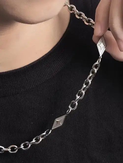 Japanese Brand × Jewelry Fashion hip hop titanium steel necklace aesthetic Size ONE SIZE - 2 Thumbnail