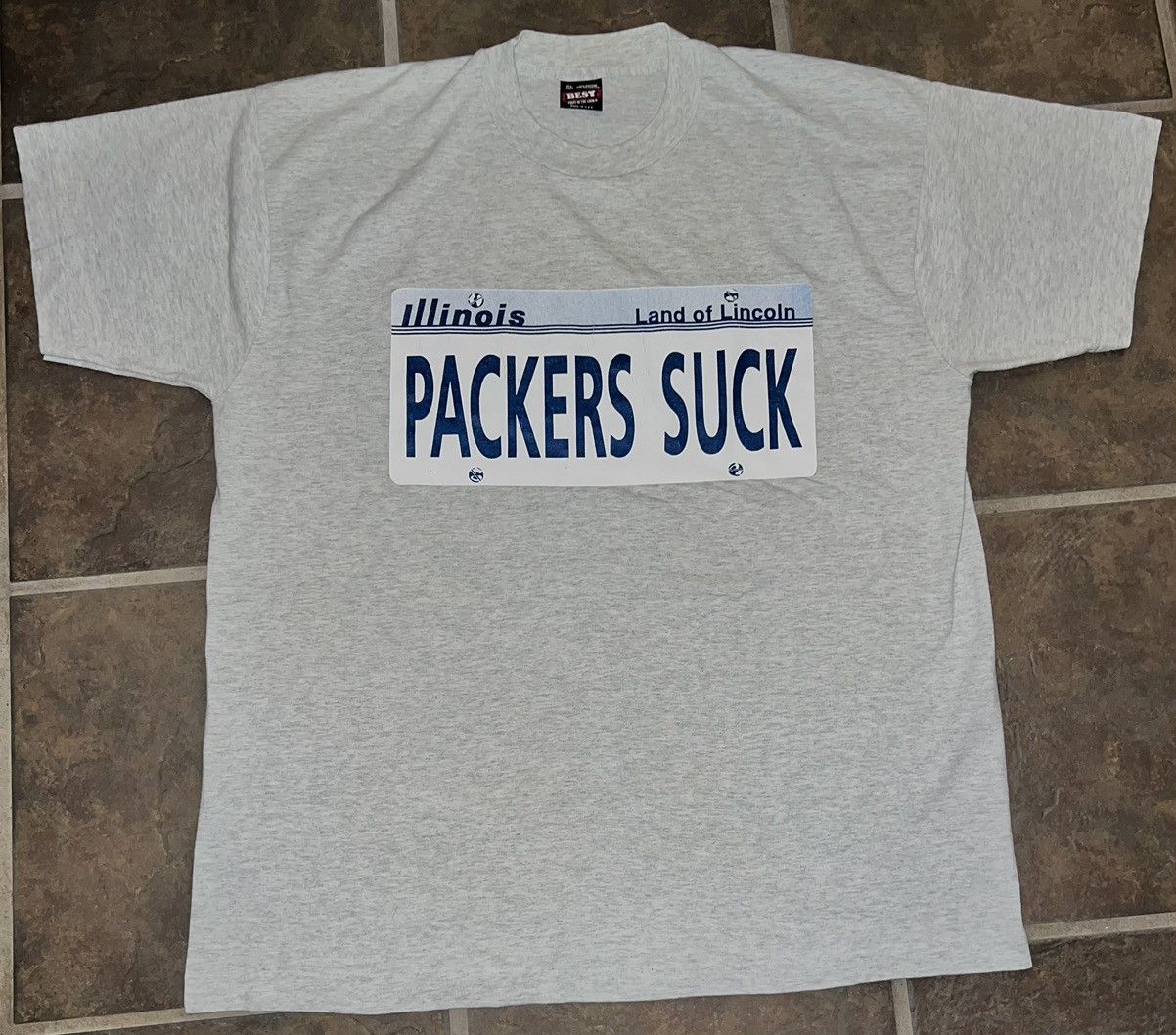 Vintage VINTAGE PACKERS SUCK LICENSE PLATE TEE Size US XL / EU 56 / 4 - 3 Thumbnail