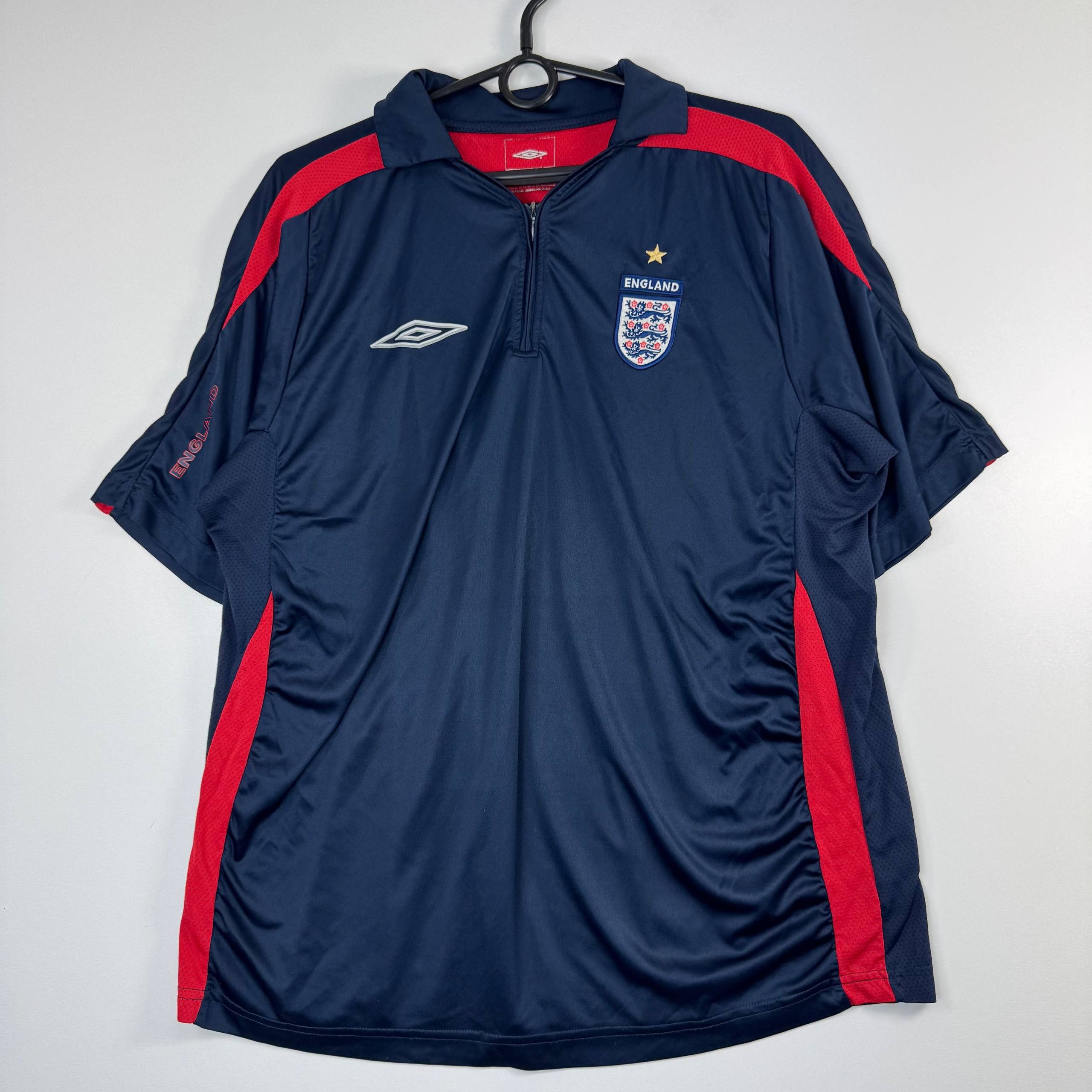 Umbro Umbro England Training Jersey 2005-06 Navy Mens Size L Size US L / EU 52-54 / 3 - 1 Thumbnail