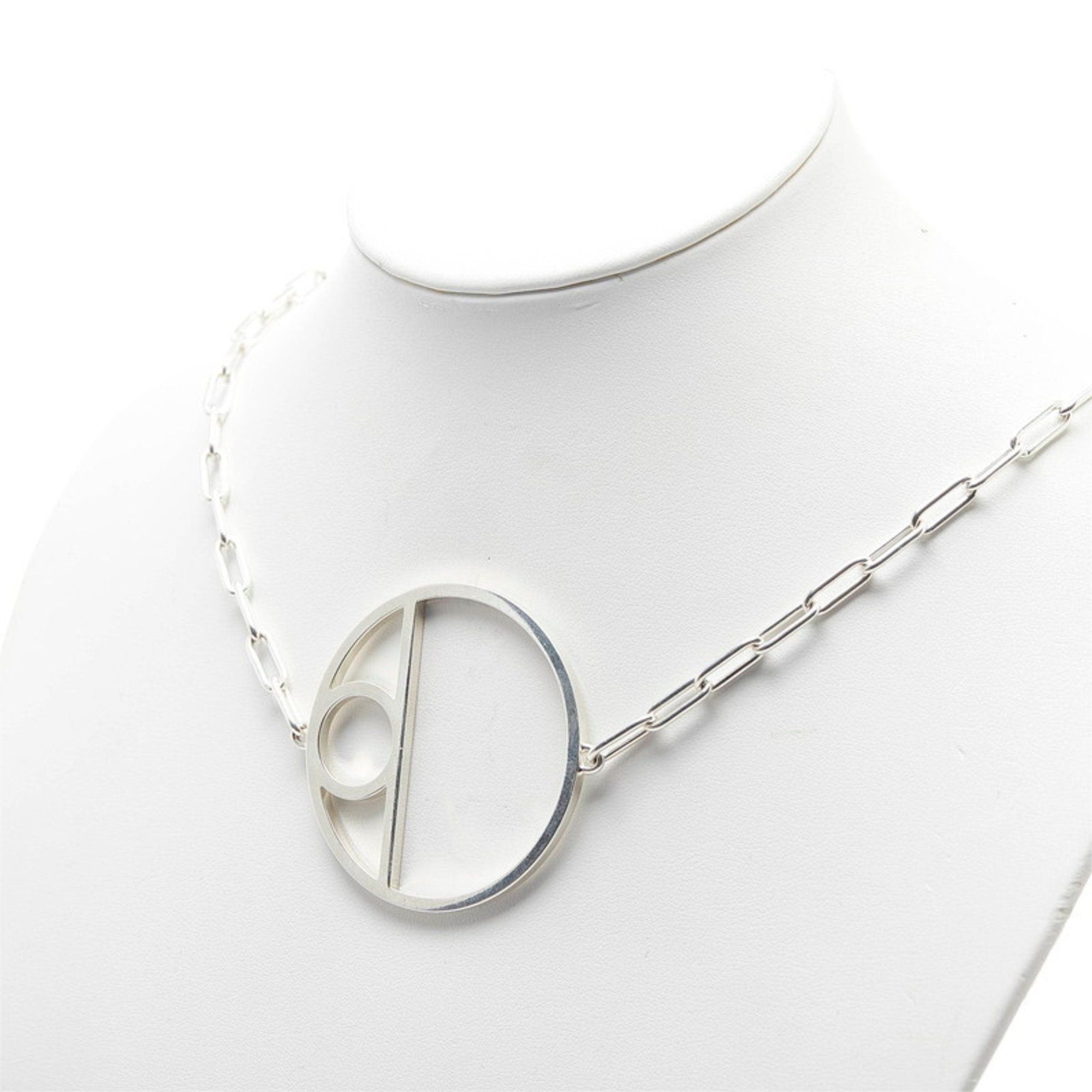 image of Hermes Shane Dunkle Game Long Necklace Sv925 Silver Women's in Black