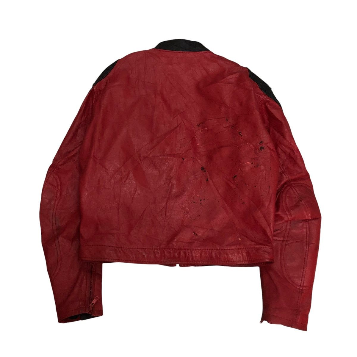 Kadoya 🔥VINTAGE CROPPED BIKER LEATHER JACKET LAZAL MOTORCROSS Size US L / EU 52-54 / 3 - 2 Thumbnail