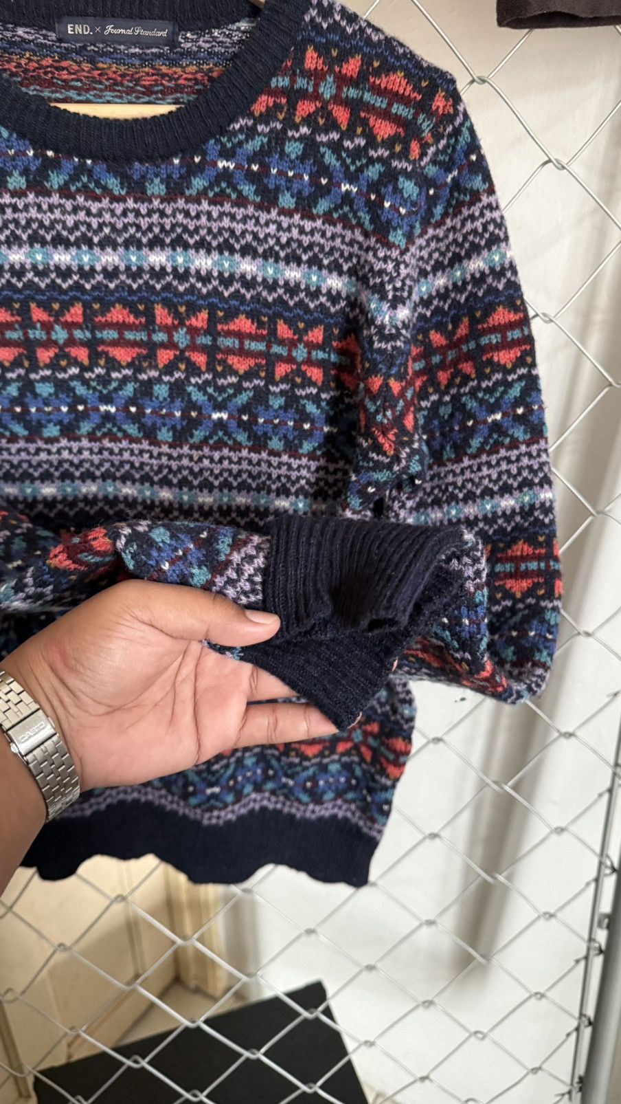 Journal Standard END. x Journal Standard Fair Isle Wool Knit Sweater Size US L / EU 52-54 / 3 - 3 Thumbnail