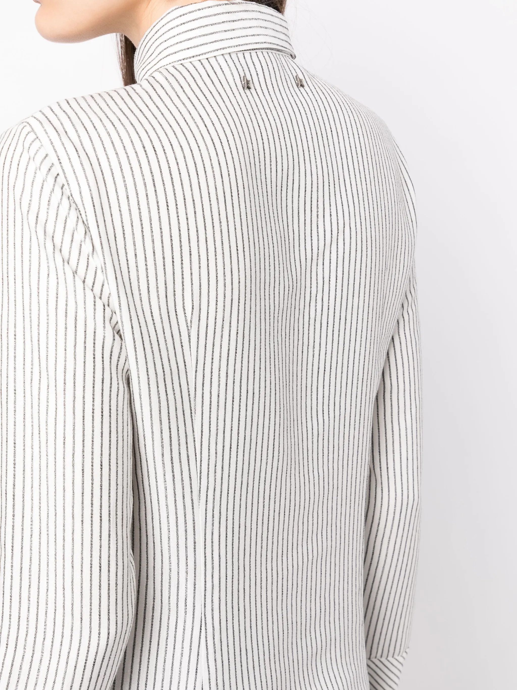 Golden Goose o1y0825 Striped Shirt in Black/White Size S / US 4 / IT 40 - 3 Thumbnail