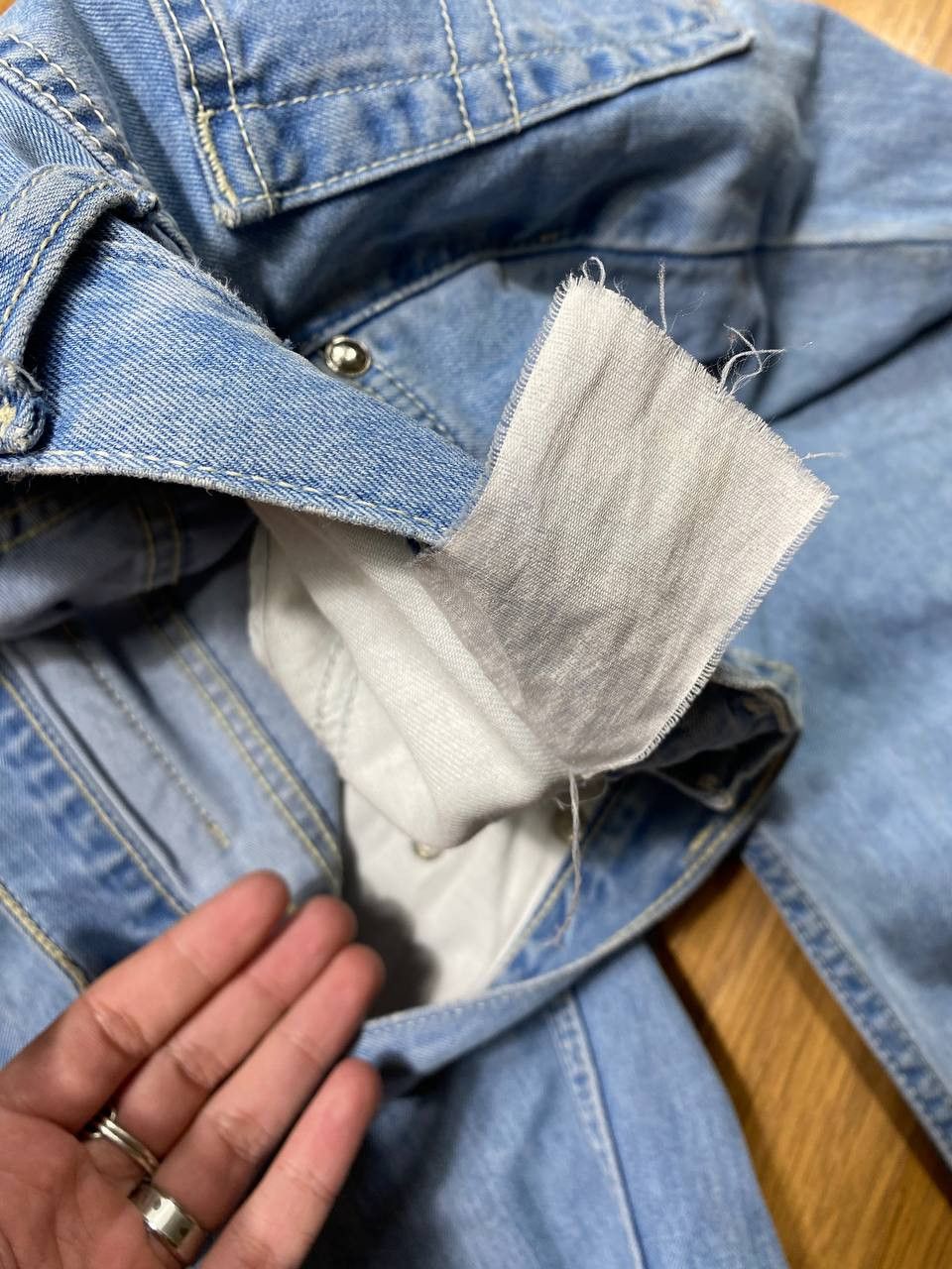 Japanese Brand Dirty Painted Distressed Thrashed Faded Baggy Jeans Y2K Size US 30 / EU 46 - 15 Thumbnail