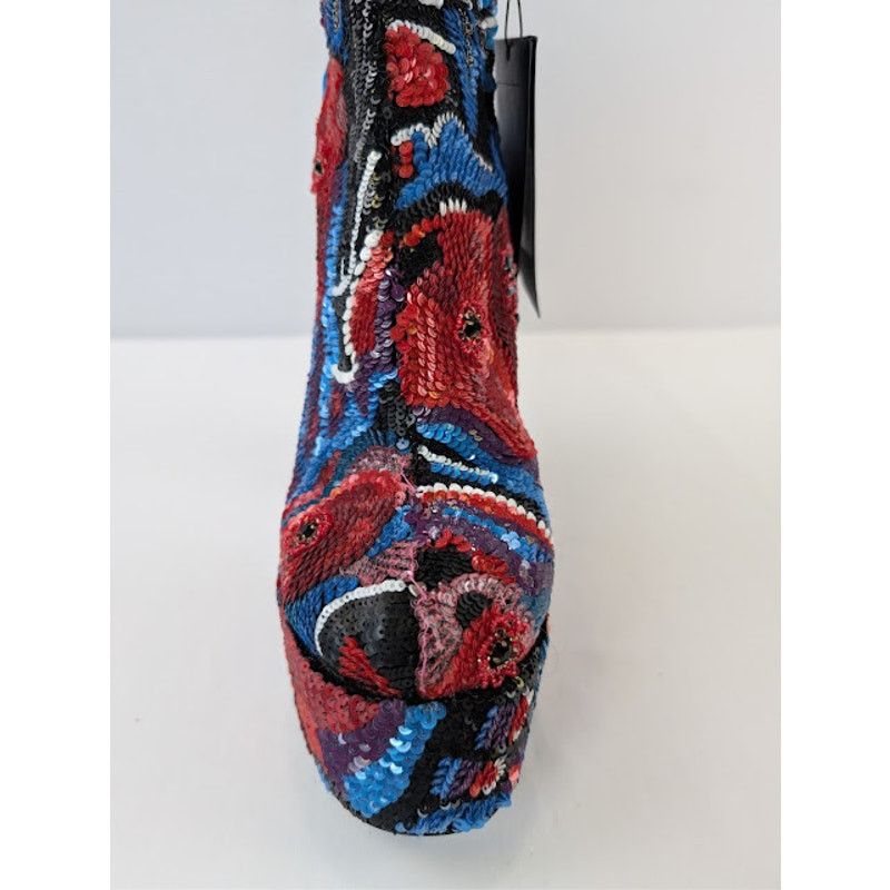 Saint Laurent Paris o1rshd1 Billy Sequence Embellished Platform Ankle Boots Size US 10 / IT 40 - 16 Thumbnail