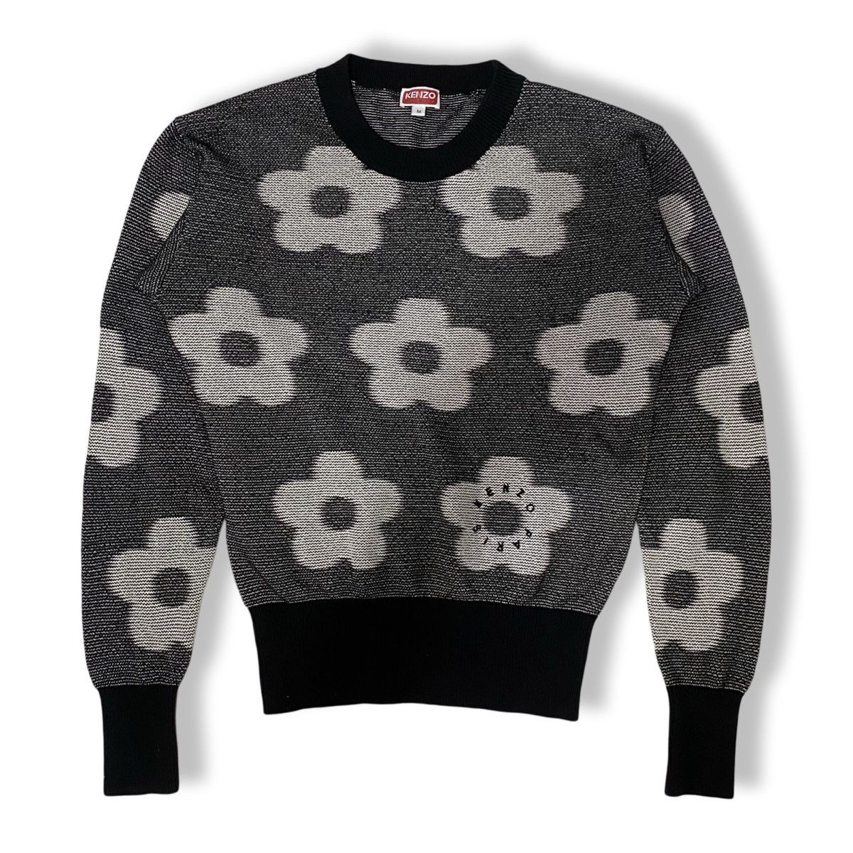 Kenzo Flower Spot-Jacquard Cotton Jumper
