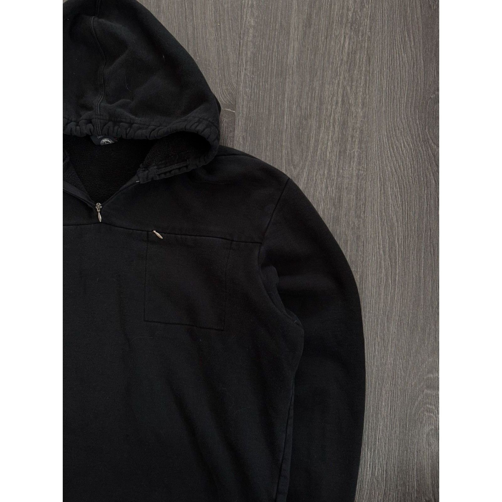 Diesel 90s Vintage Diesel Black Hoodie Size US XL / EU 56 / 4 - 3 Thumbnail
