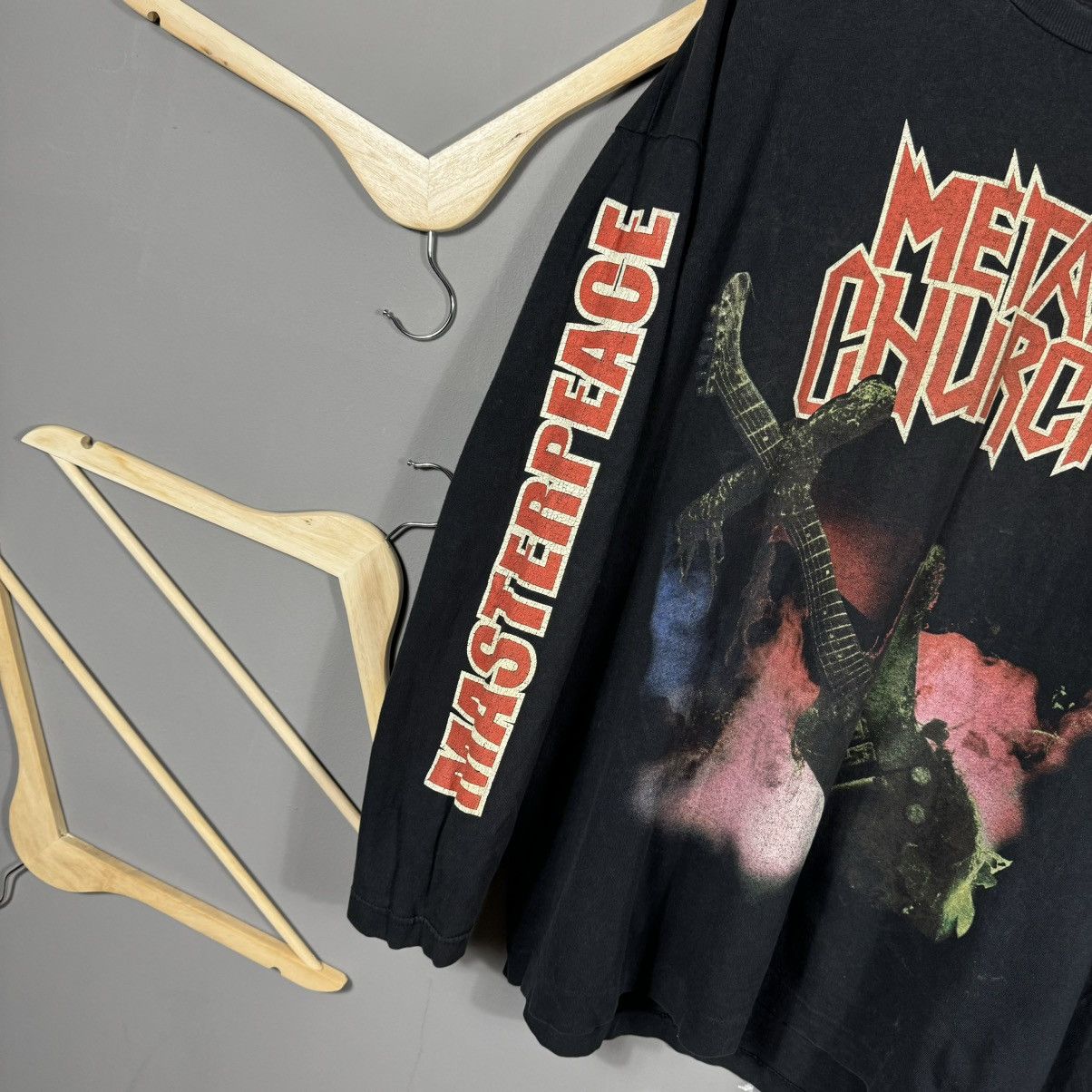 Band Tees Vintage 1999 METAL CHURCH Masterpeace Long Sleeve T-shirt Size US XL / EU 56 / 4 - 5 Thumbnail