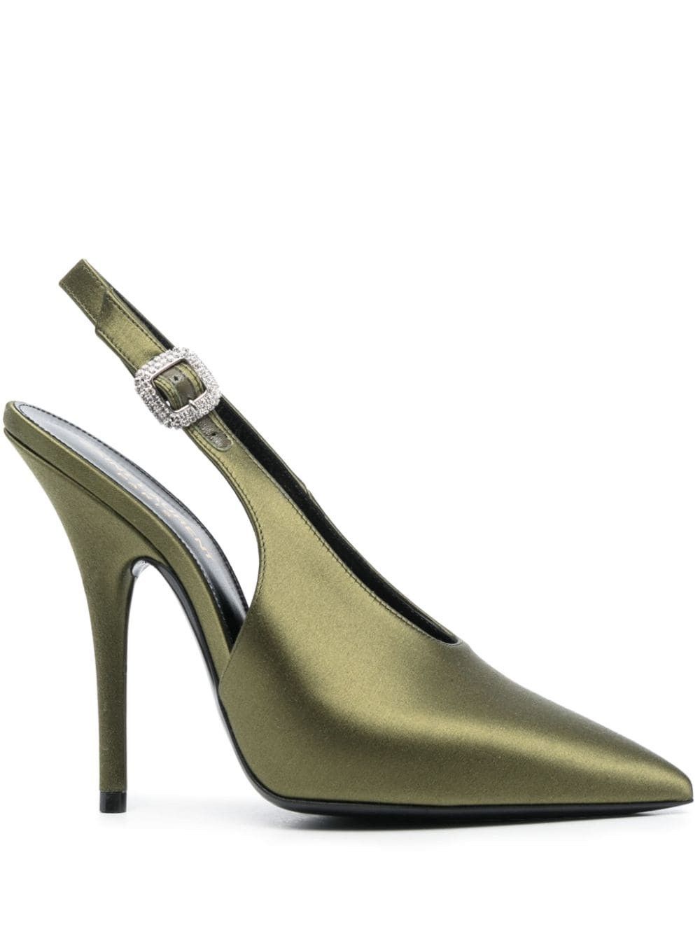 Yasmeen 115mm slingback pumps in silk satin