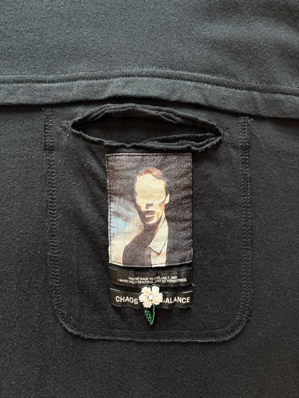 Undercover Black Beaded Pocket Tshirt Size US L / EU 52-54 / 3 - 3 Thumbnail