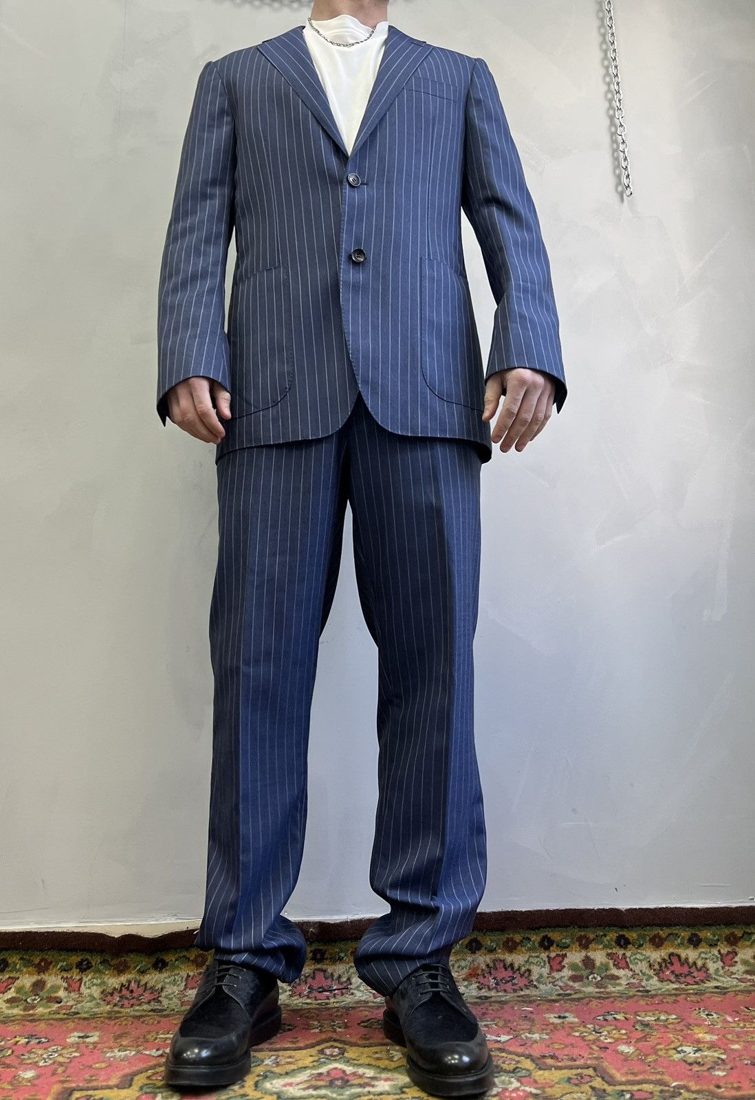Designer × Suitsupply SUITSUPPLY Blazer/pants suit HAVAna Navy blue Wool EU50 Size 50R - 1 Thumbnail