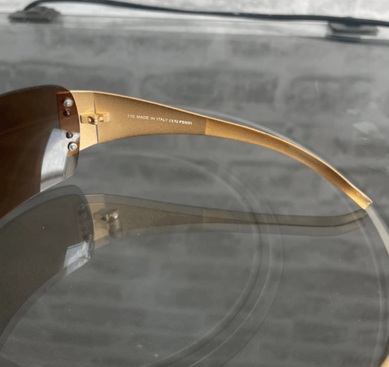 Fendi × Vintage Fendi Sunglasses Gold Mask Vintage Size ONE SIZE - 3 Thumbnail