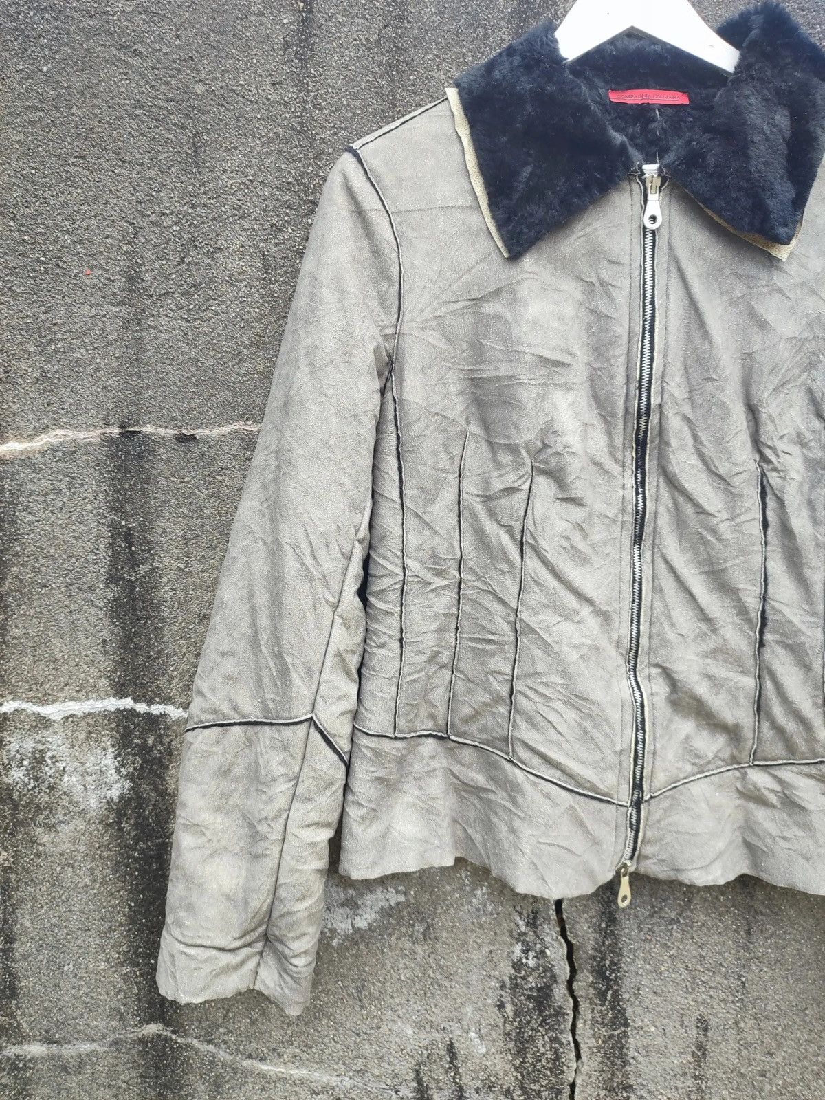 Vintage Vintage Compagnia Italiana Faux Shearling Jacket Size S / US 4 / IT 40 - 3 Thumbnail