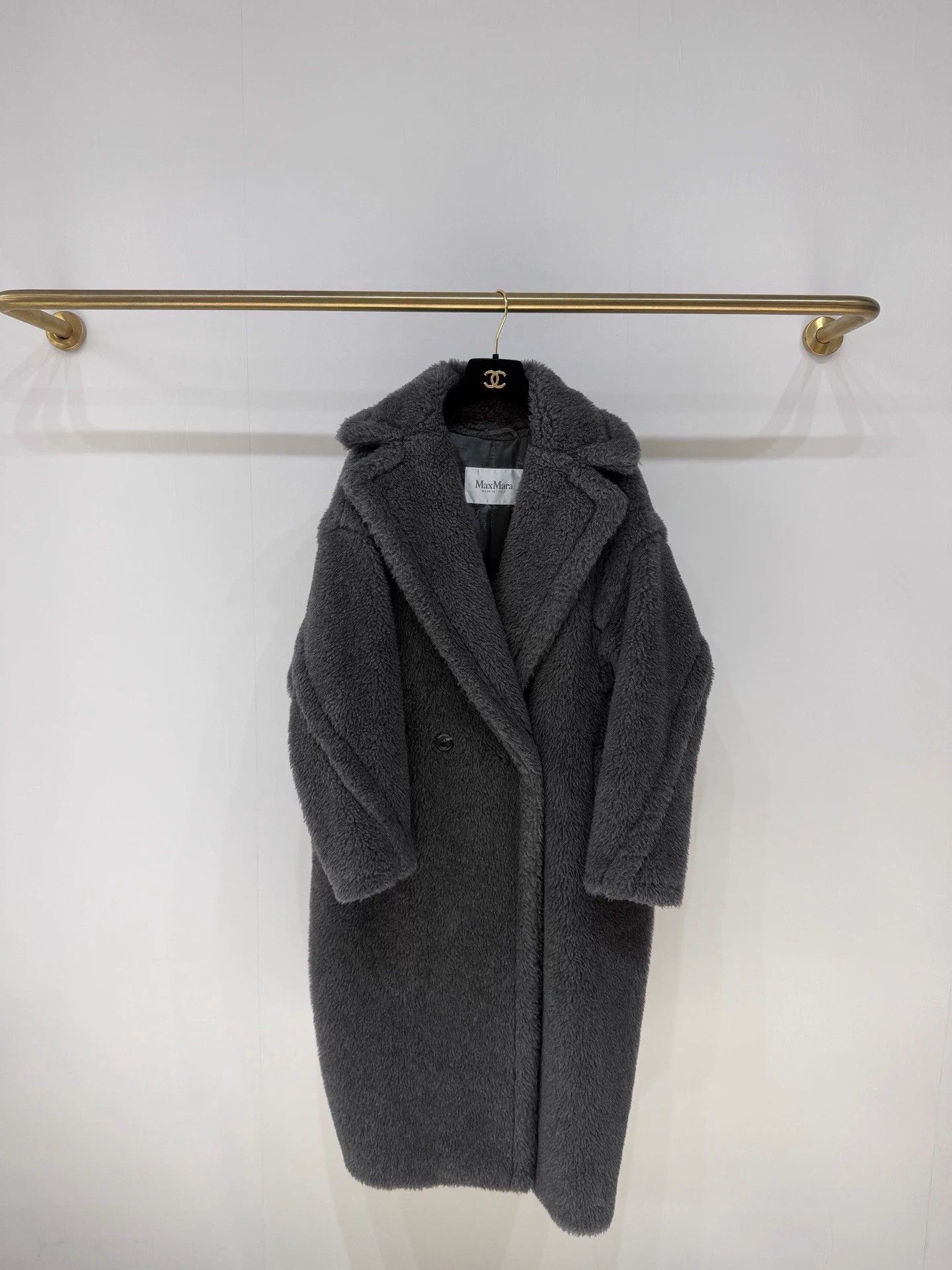 Max Mara Maxmara Gray Teddy Coat XS Oversized Size XS / US 0-2 / IT 36-38 - 1 Thumbnail