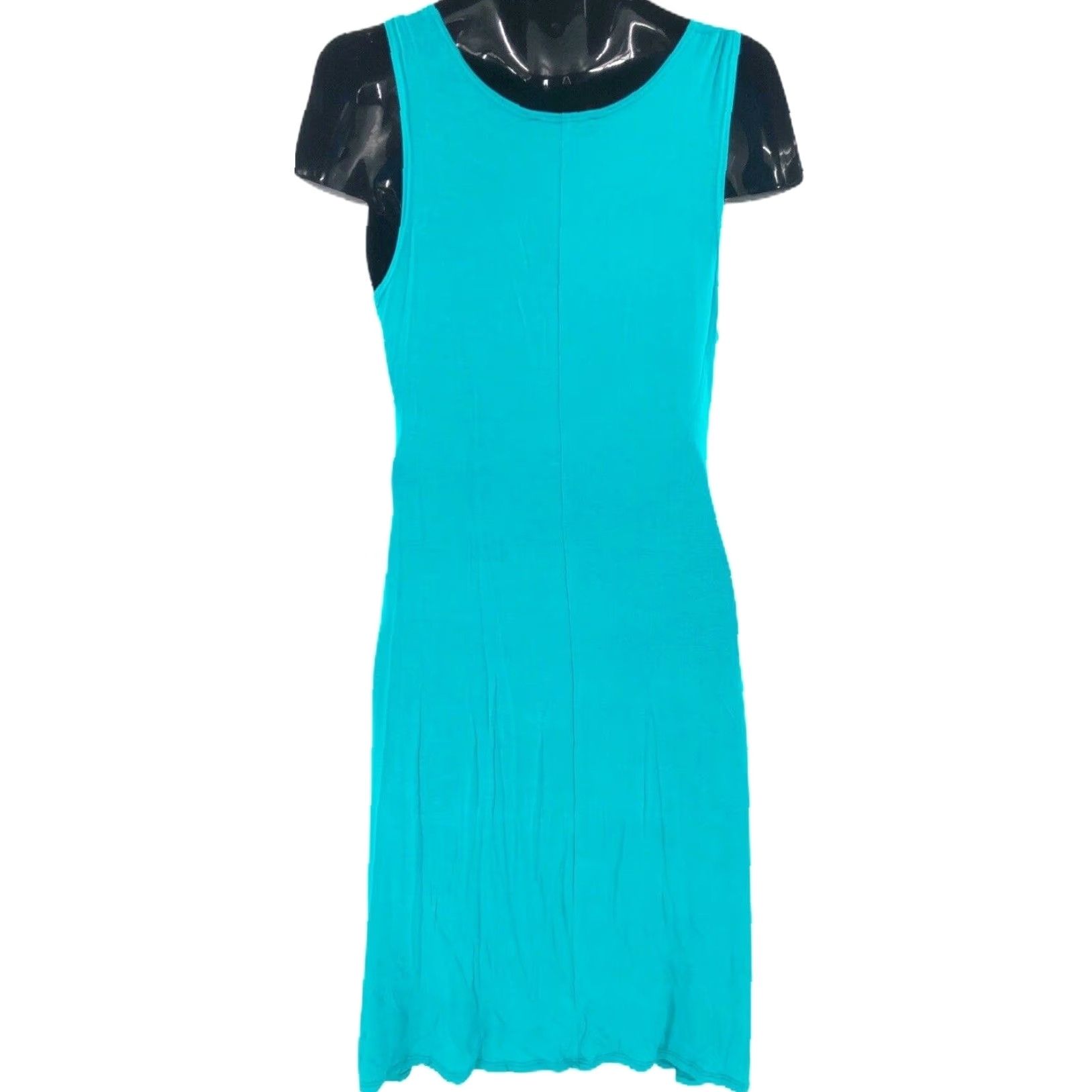 Vintage The Vanity Room Dress V-Neck Green Midi Sleeveless A-Line Pullover Regular M Womens Casual Date Made in USA Size M / US 6-8 / IT 42-44 - 2 Thumbnail
