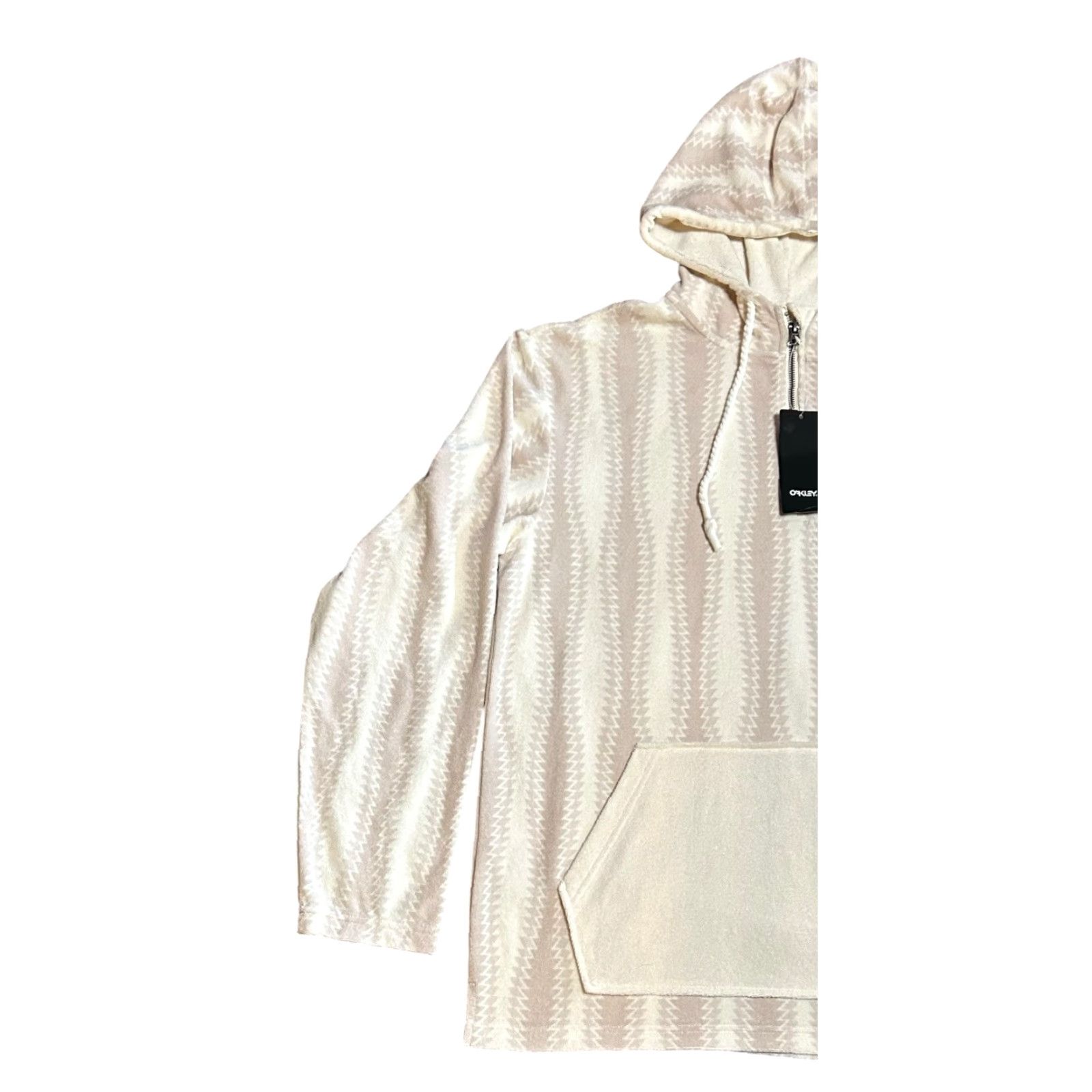 Oakley Oakley Women Hoodie 1/4 Zip Zig-Zag White XL Pullover Sweater Activewear Size XL / US 12-14 / IT 48-50 - 3 Thumbnail