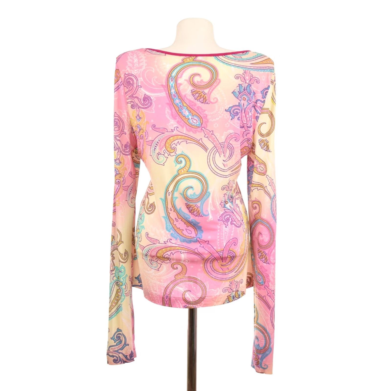 Etro Etro Blouse Top Milano Viscose Blend Paisley Made in Italy Size 48 Multicolor Womens Blouse Size XL / US 12-14 / IT 48-50 - 3 Thumbnail