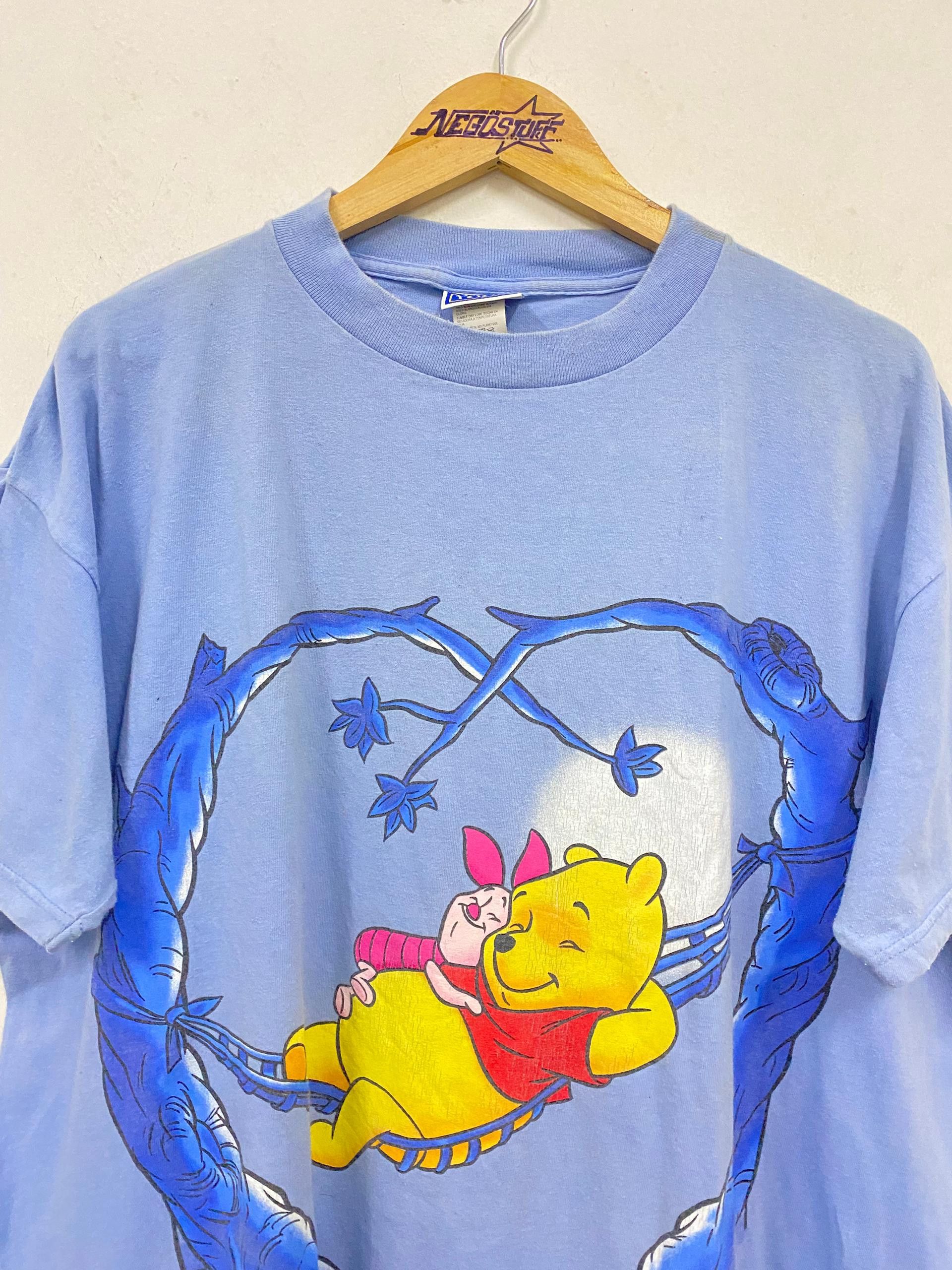Vintage VTG 90s POOH cartoon disney t shirt Size US XXL / EU 58 / 5 - 2 Thumbnail