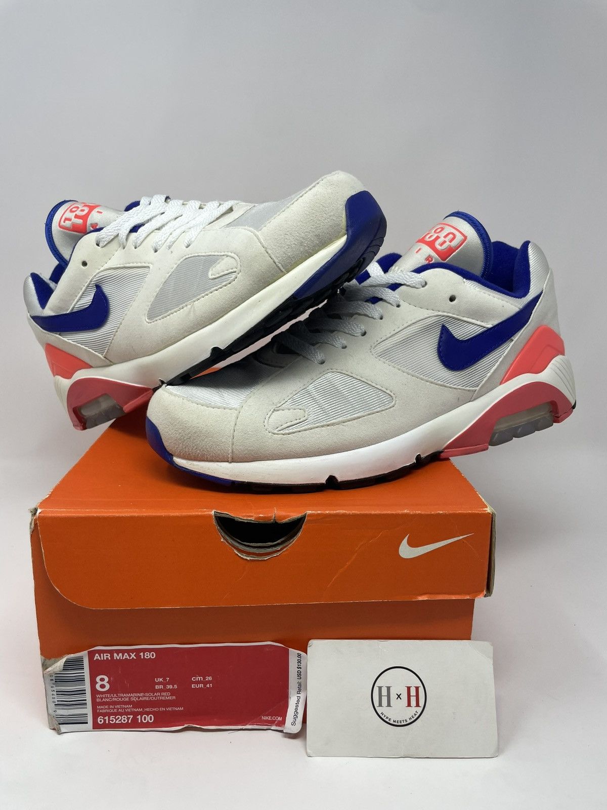 image of Nike Air Max 180 Ultramarine 2018 Shoes in White, Men's