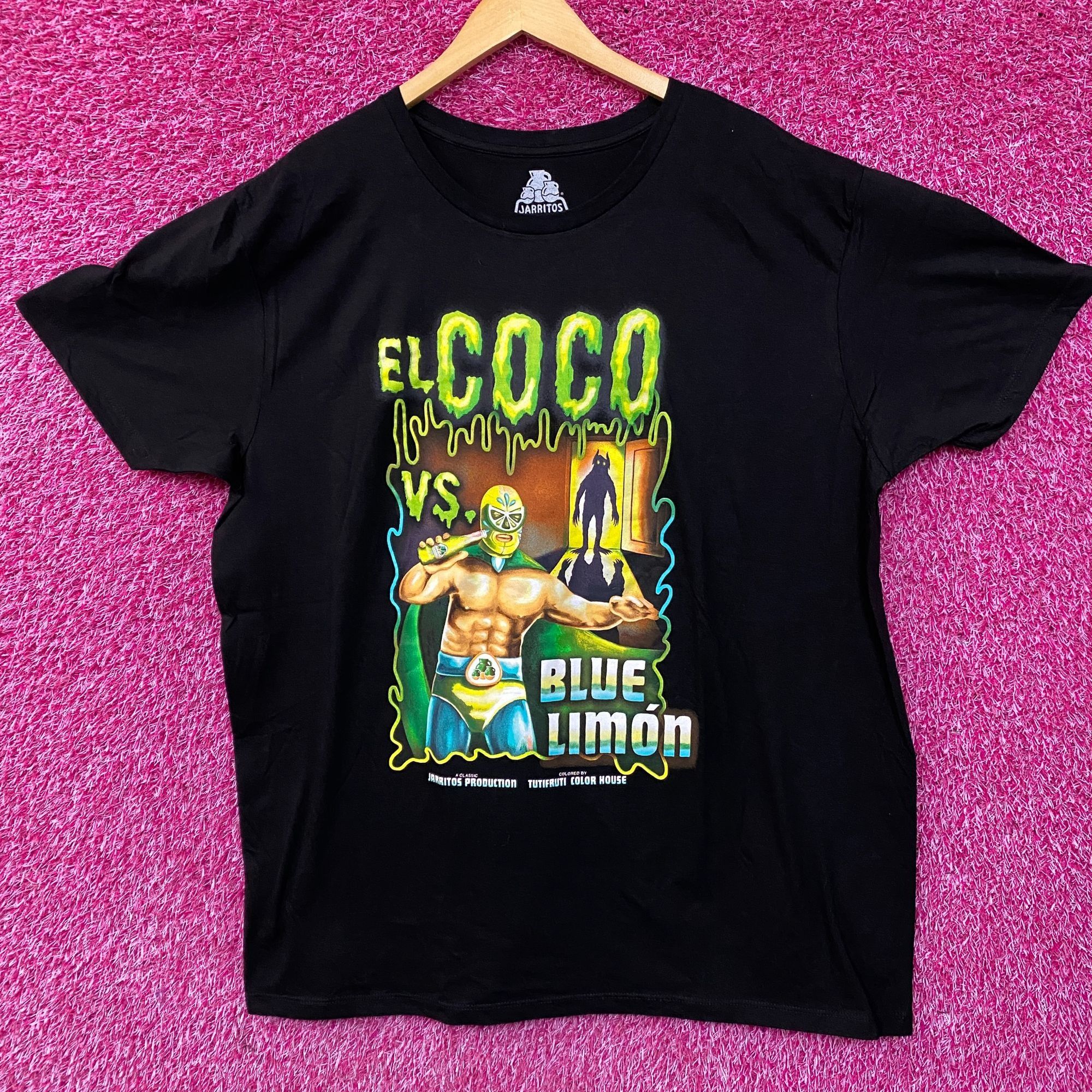 Other Jarritos Soda El Coco vs Blue Limon Luchador Fight T-Shirt 2 Size US XXL / EU 58 / 5 - 1 Thumbnail