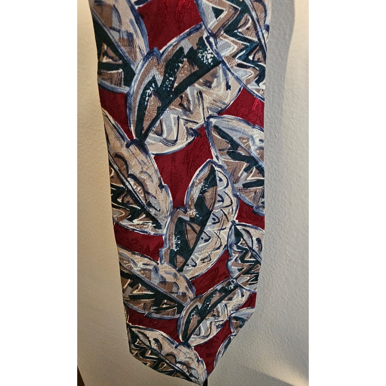 Other Vintage Robert Alan Men's Necktie - Red w/Pattern - 56" Size ONE SIZE - 2 Thumbnail