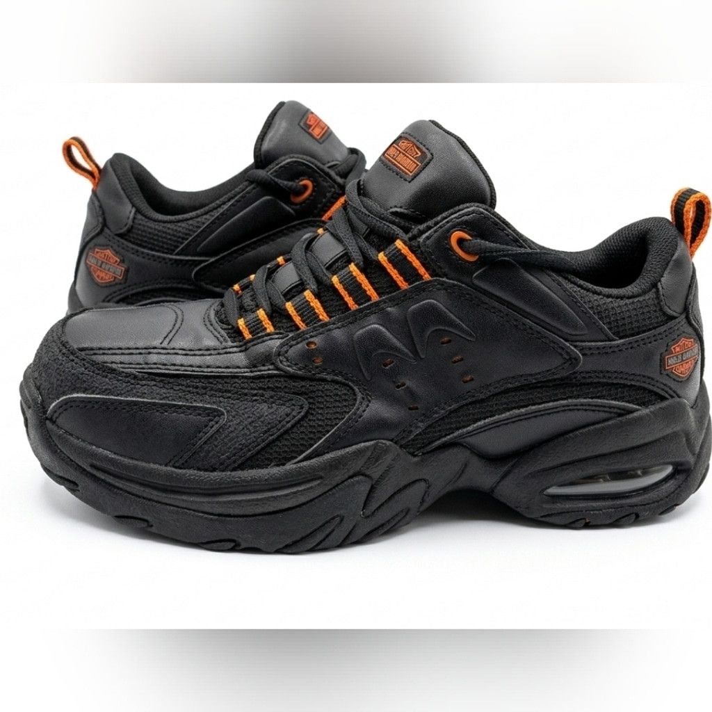 Harley Davidson Harley-Davidson Men's Black Leather Athletic Safety Shoe Size US 7.5 / EU 40-41 - 6 Thumbnail