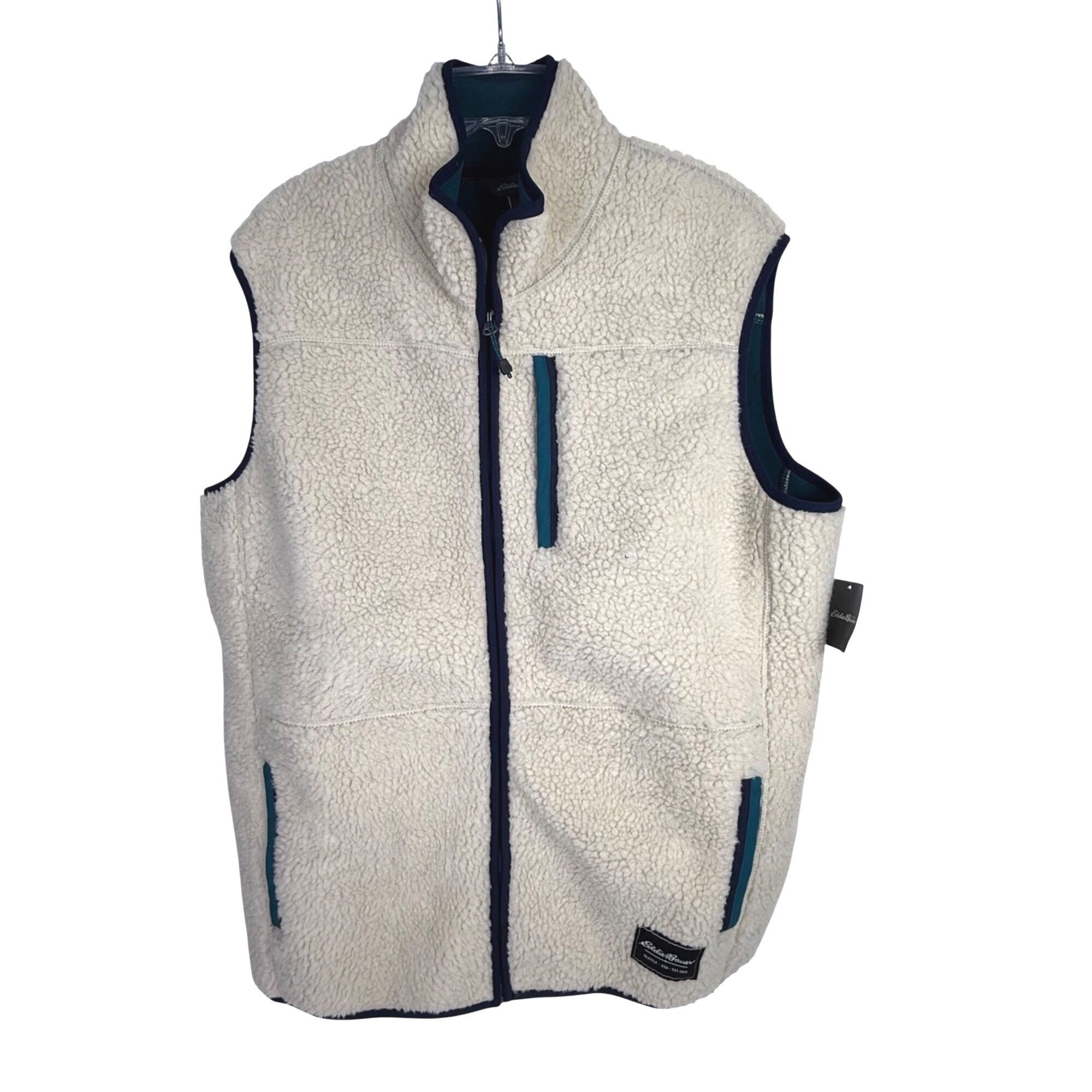 Eddie Bauer Eddie Bauer Men's Chilali Faux Shearling Fleece Vest Oyster Size US L / EU 52-54 / 3 - 1 Thumbnail