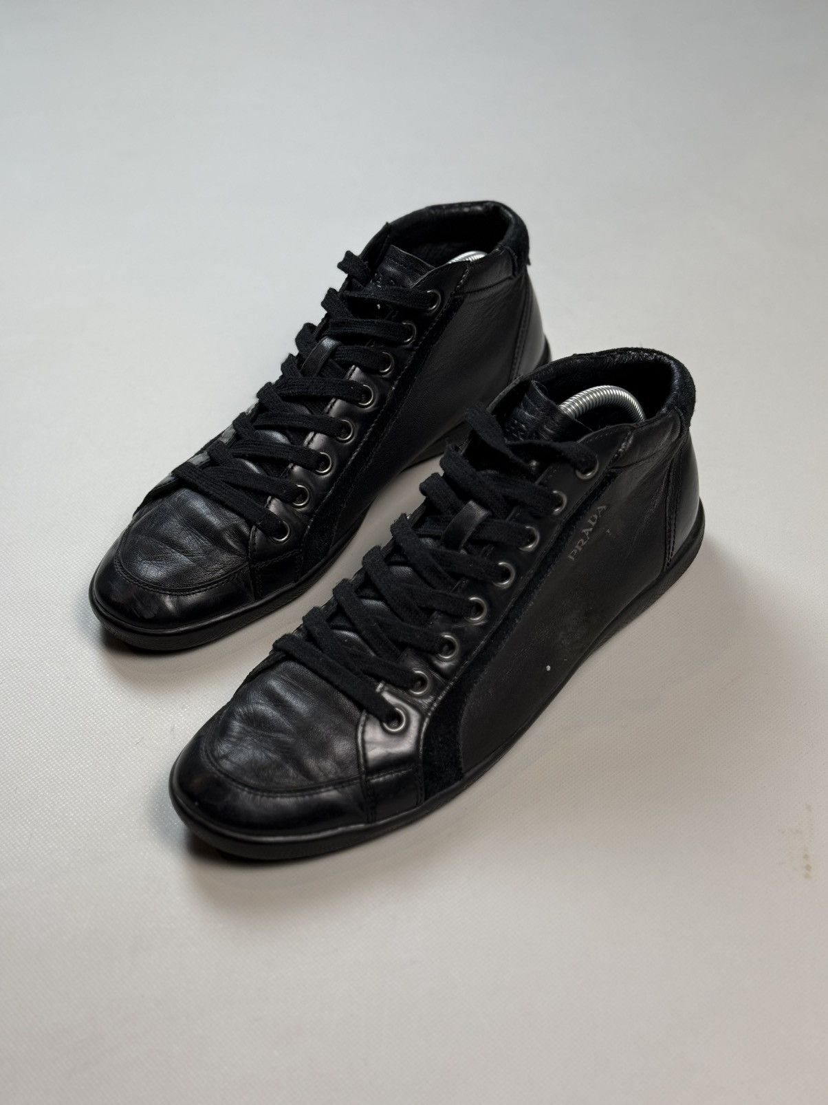 Prada Prada Men’s Leather Casual Mid Lace Up Sneakers Shoes Size US 10 / EU 43 - 10 Thumbnail