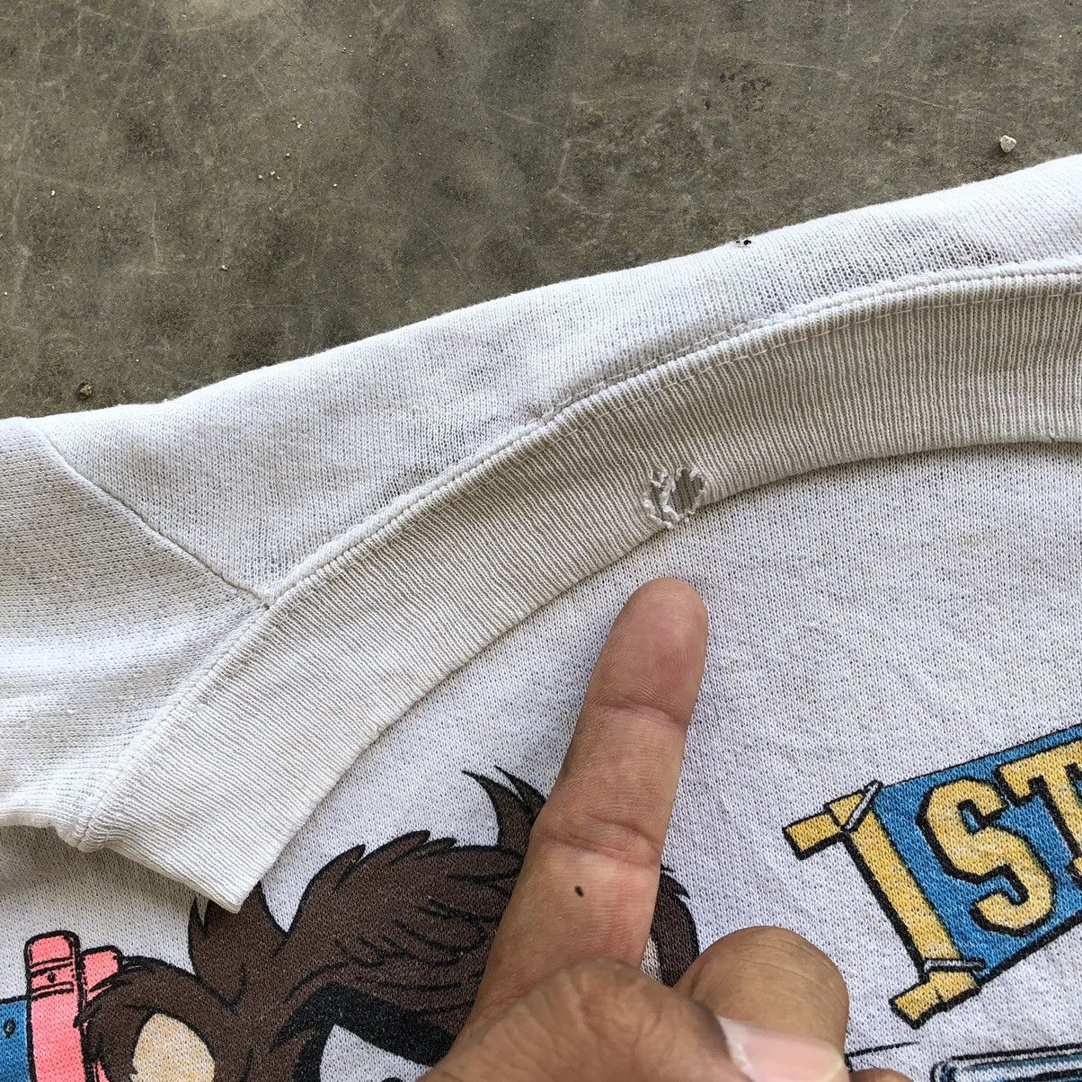Cartoon Network × Vintage × Warner Bros Distressed TAZMANIA 1989 Warner Bros Nice Printed Sweatshirt Size US XL / EU 56 / 4 - 10 Thumbnail