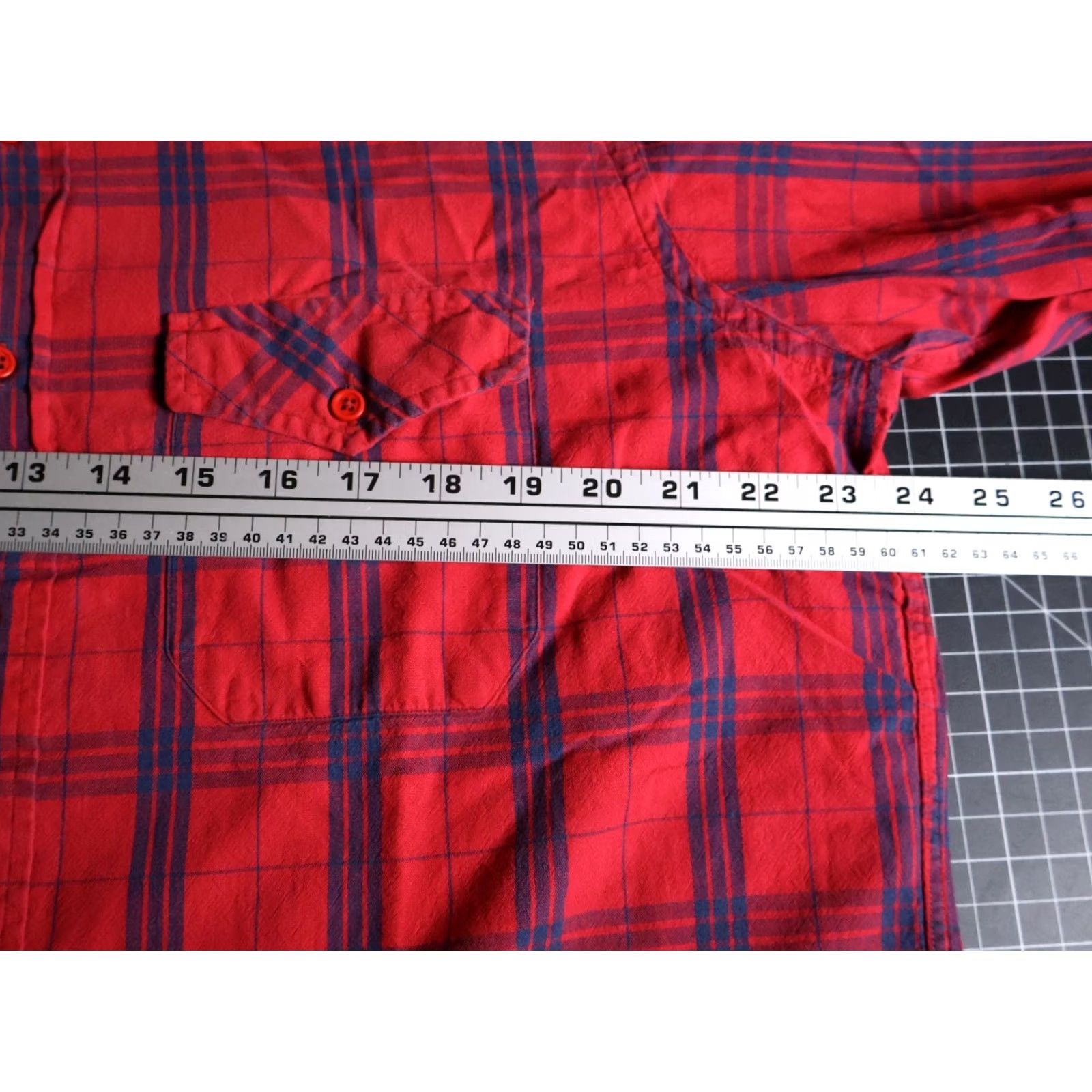 Vintage VINTAGE 80s L.L. Bean Shirt Men's Large Red Blue Check Long Sleeve Button Up USA Made Size US L / EU 52-54 / 3 - 6 Thumbnail