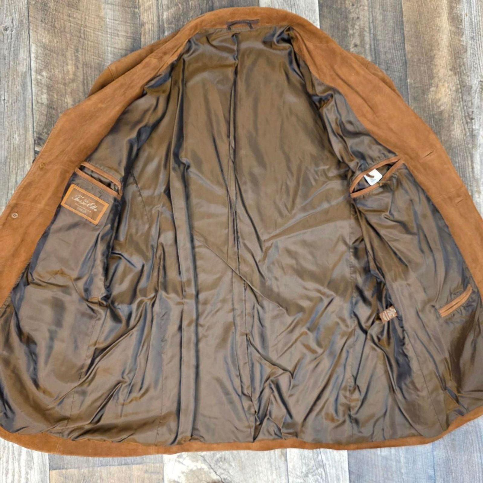 Tasso Elba × Vintage Suede Vintage Leather Blazer Men’s 50 Size 50R - 3 Thumbnail