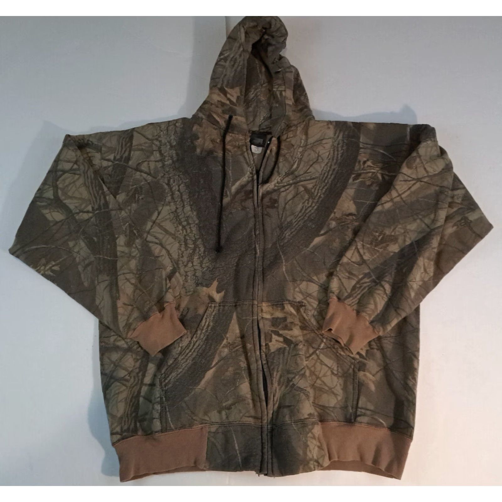 Vintage ACE USA Camouflage Full Zip Hooded Jacket Sweatshirt 2XL Men Regular Fleece Pockets Hooded Camouflage USA 28in 27in pit to pit (Ace) Size US XXL / EU 58 / 5 - 4 Thumbnail
