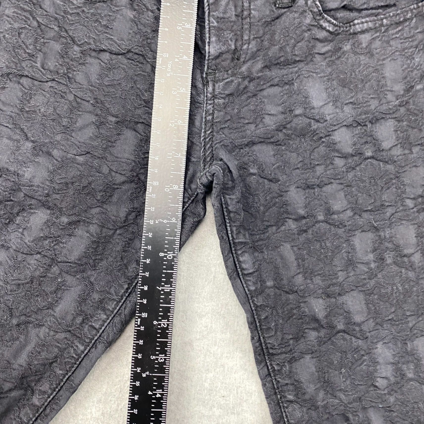 Free People Free People Jeans Womens Skinny Black Embroidered Floral Distressed Stretch 26 Festival Size 26" / US 2 / IT 38 - 5 Thumbnail