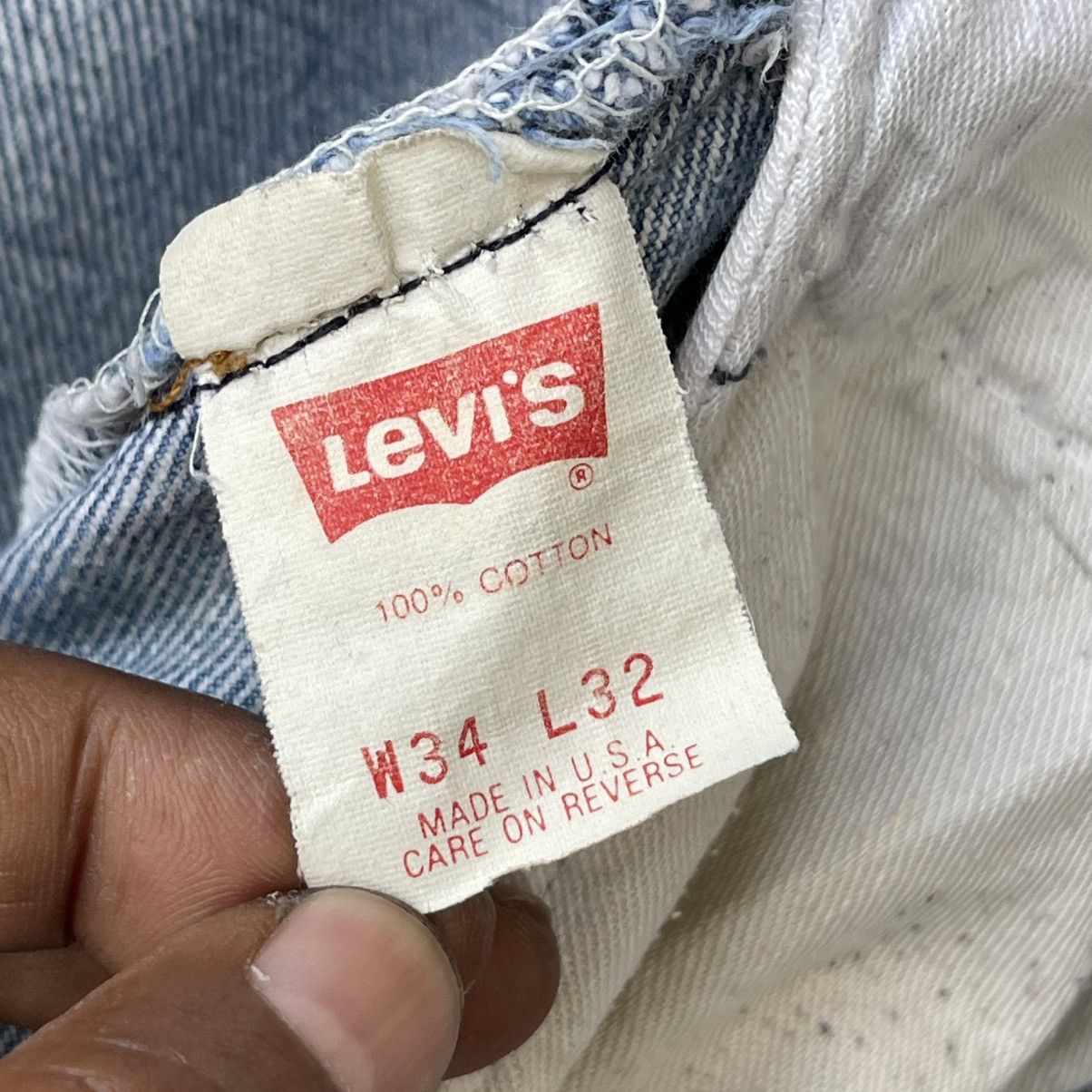 Levi's Vintage 80s Levi's 501 Denim Jeans Faded Distressed Size US 34 / EU 50 - 17 Thumbnail