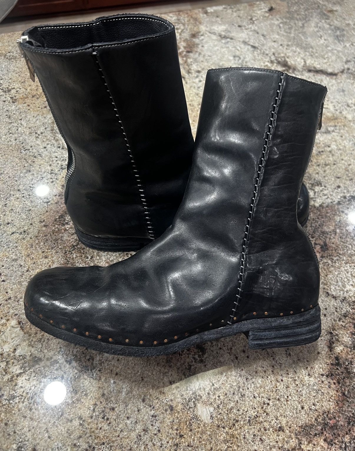 Incarnation Studded Cordovan Horse Leather Boots