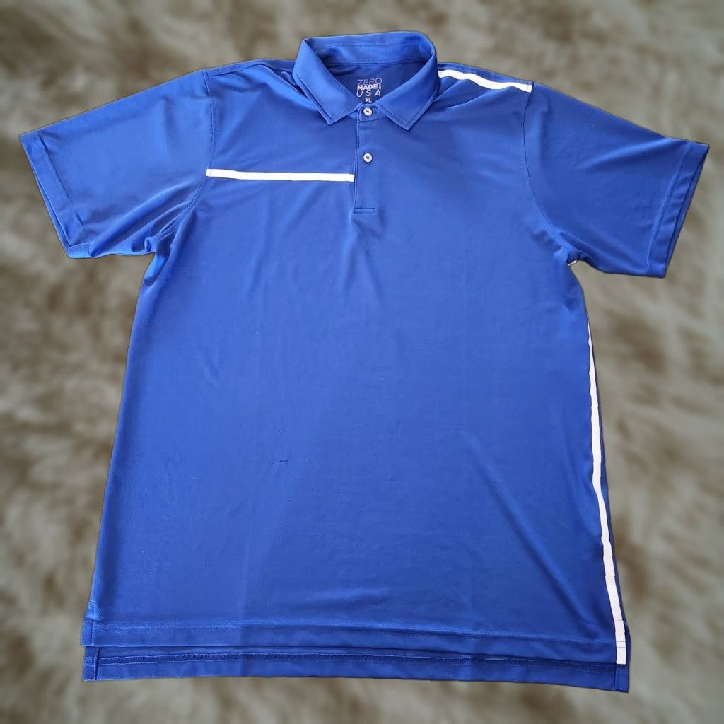 Vintage Zero Restriction Polo Shirt Mens XL Blue Golf Short Sleeve Reflective Size US XL / EU 56 / 4 - 1 Thumbnail