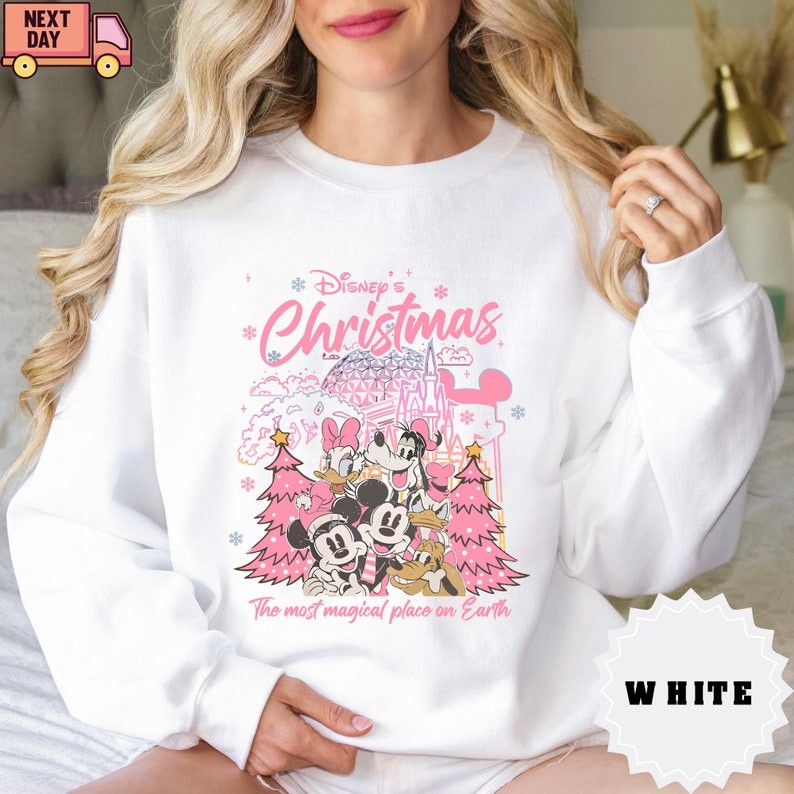 Designer Mickey & Friends Disney Christmas Sweatshirt Size M / US 6-8 / IT 42-44 - 1 Thumbnail
