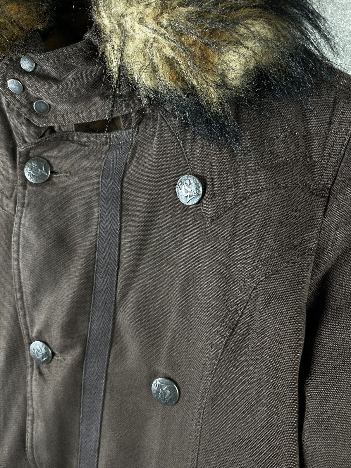 Diesel Diesel Y2K Fanny Lyocell Parka Belted Coat Fur Trim Hood Size M / US 6-8 / IT 42-44 - 5 Thumbnail