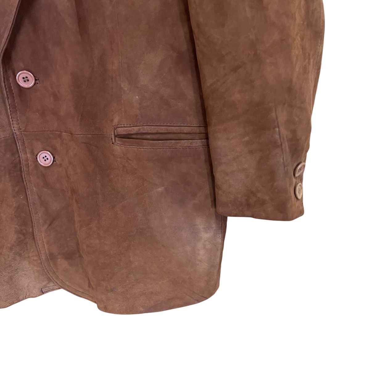 Leather Vintage Suede Leather Button Coat Jacket Size M Size US M / EU 48-50 / 2 - 7 Thumbnail