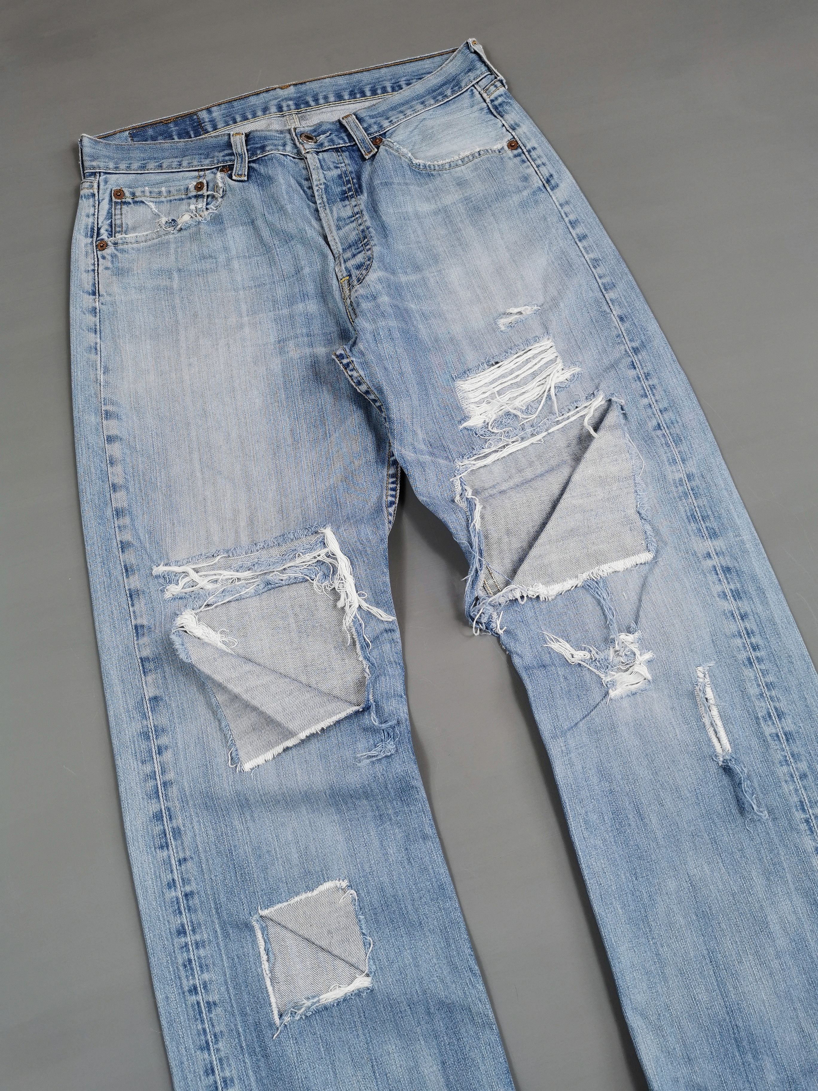 Kapital Thrashed Vintage Levis 501 Jeans Size US 31 - 4 Thumbnail