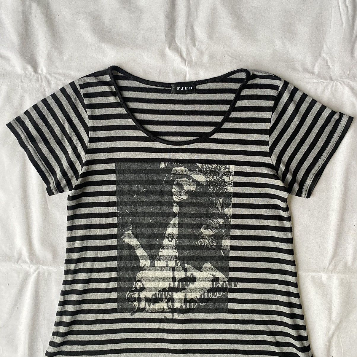 Hysteric Glamour × If Six Was Nine × Japanese Brand Fjer Striped Edgy Grunge Hysteric Glamour Style Tees Size US L / EU 52-54 / 3 - 3 Thumbnail