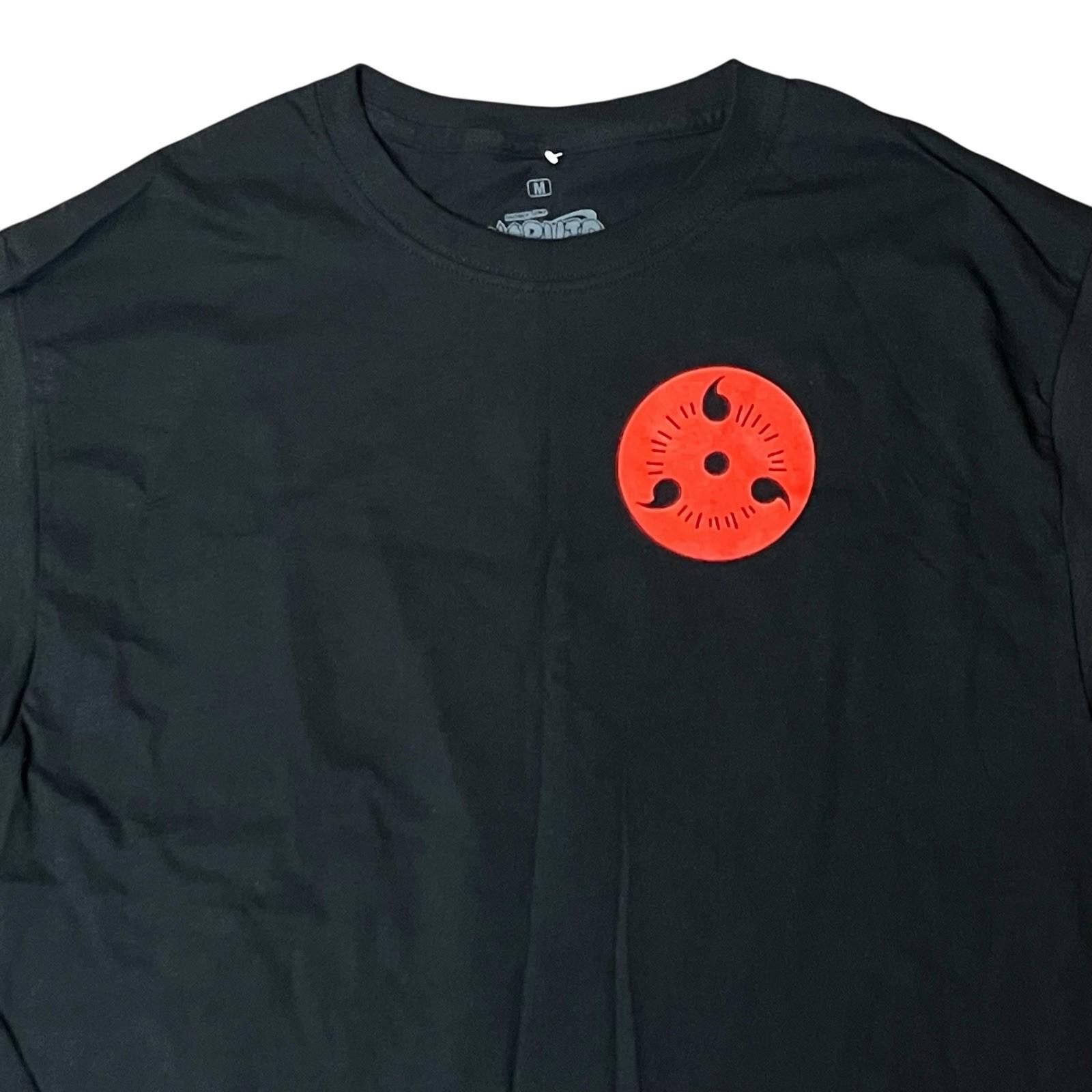 Designer Naruto Shippuden T-Shirt Mens M Black Sasuke Anime Uchiha Size US M / EU 48-50 / 2 - 4 Thumbnail