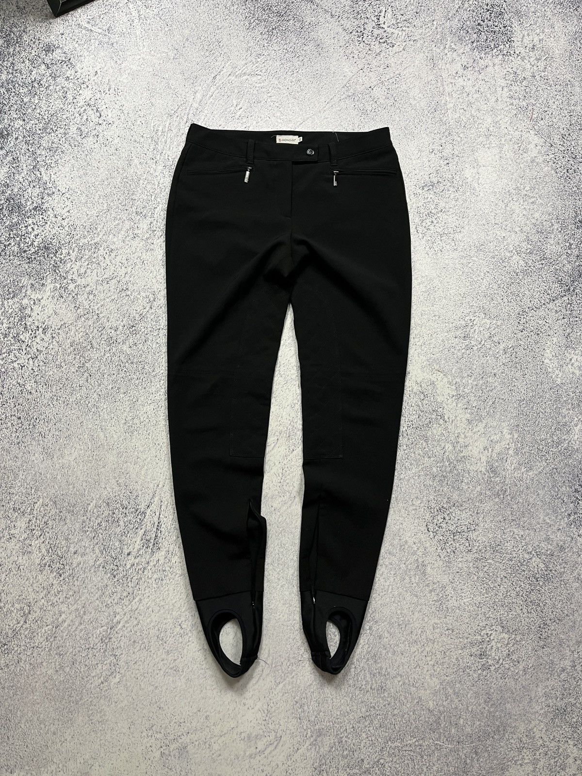 Moncler Moncler Women’s Pants Stretch Ski Stirrup Leggings Black Size 30" / US 8 / IT 44 - 1 Thumbnail