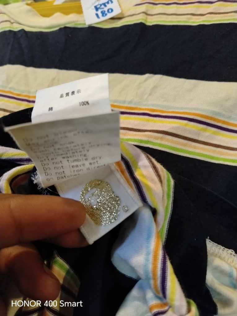 Bape Bathing Ape Classic striped long Sleeve Size US L / EU 52-54 / 3 - 7 Thumbnail