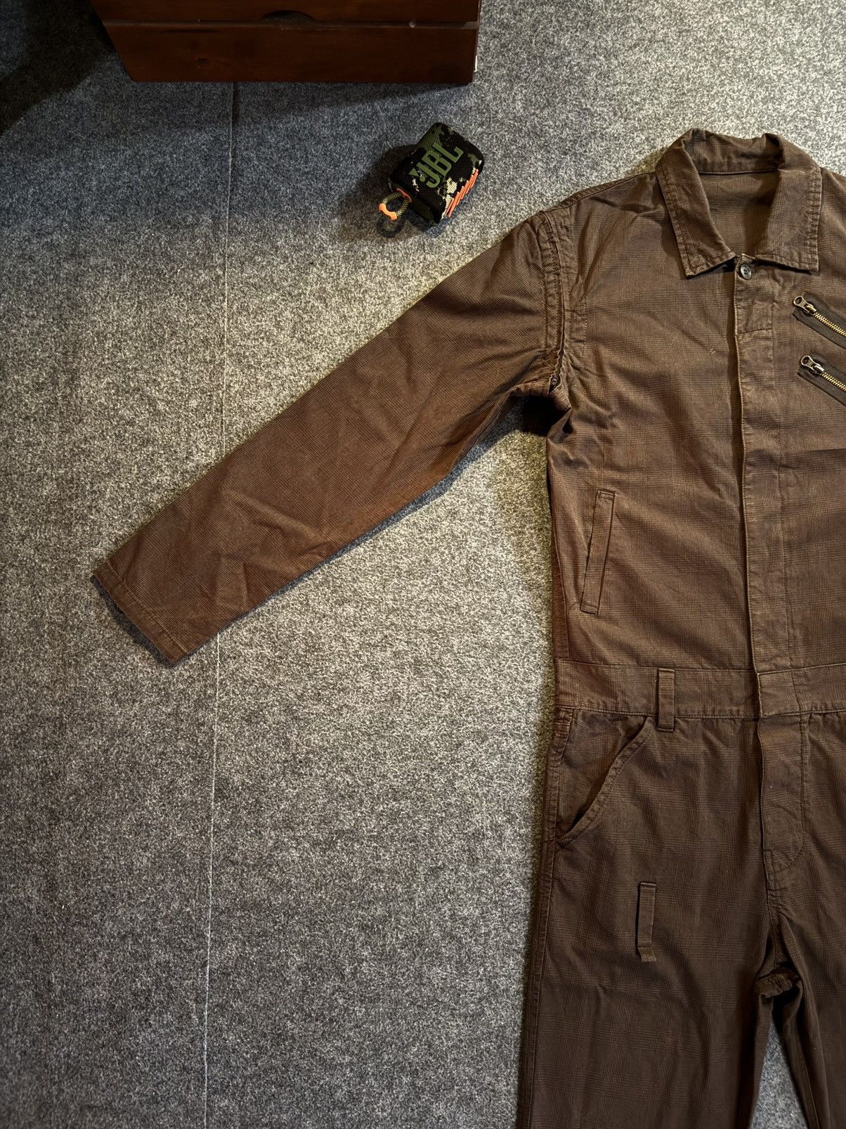 PPFM PPFM Checkered Brown Coverall Jacket Size US M / EU 48-50 / 2 - 2 Thumbnail