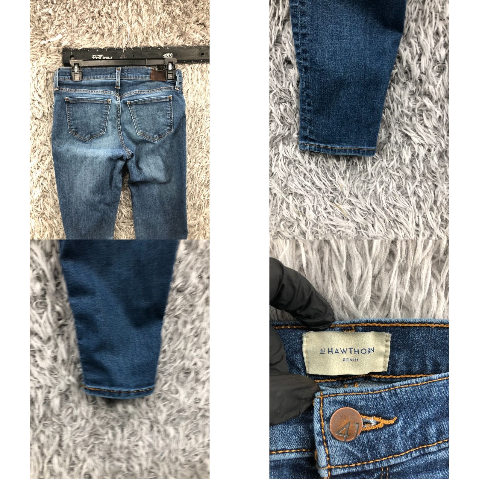 Vintage Hawthorn Jeans Skinny Size 28 Womens Medium Blue Denim Regular Rise 5-Pocket Classic American Hawthorn Size 28" / US 6 / IT 42 - 8 Thumbnail