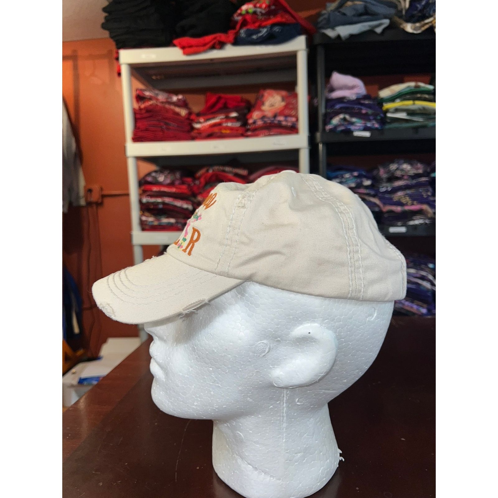 Vintage Mama Bear Hat Kbethos Vintage White Cream Cap Headwear OS Size ONE SIZE - 3 Thumbnail