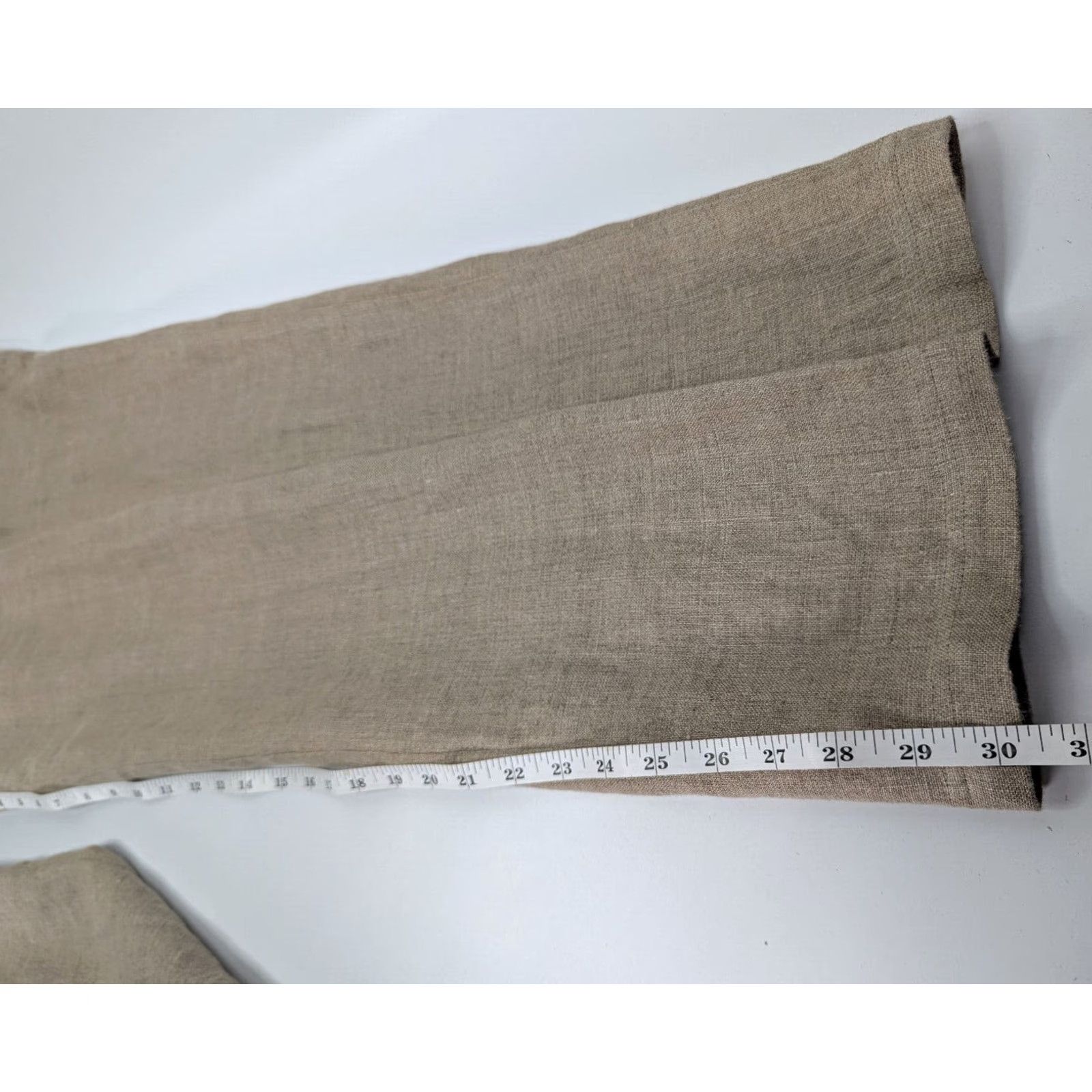 Nordstrom Classiques for Nordstrom Linen Baggy Wide-Leg Pants Beige 12 Womens Paperbag Size 12 Clothing Linen Pant Size 34" / US 12 / IT 48 - 7 Thumbnail